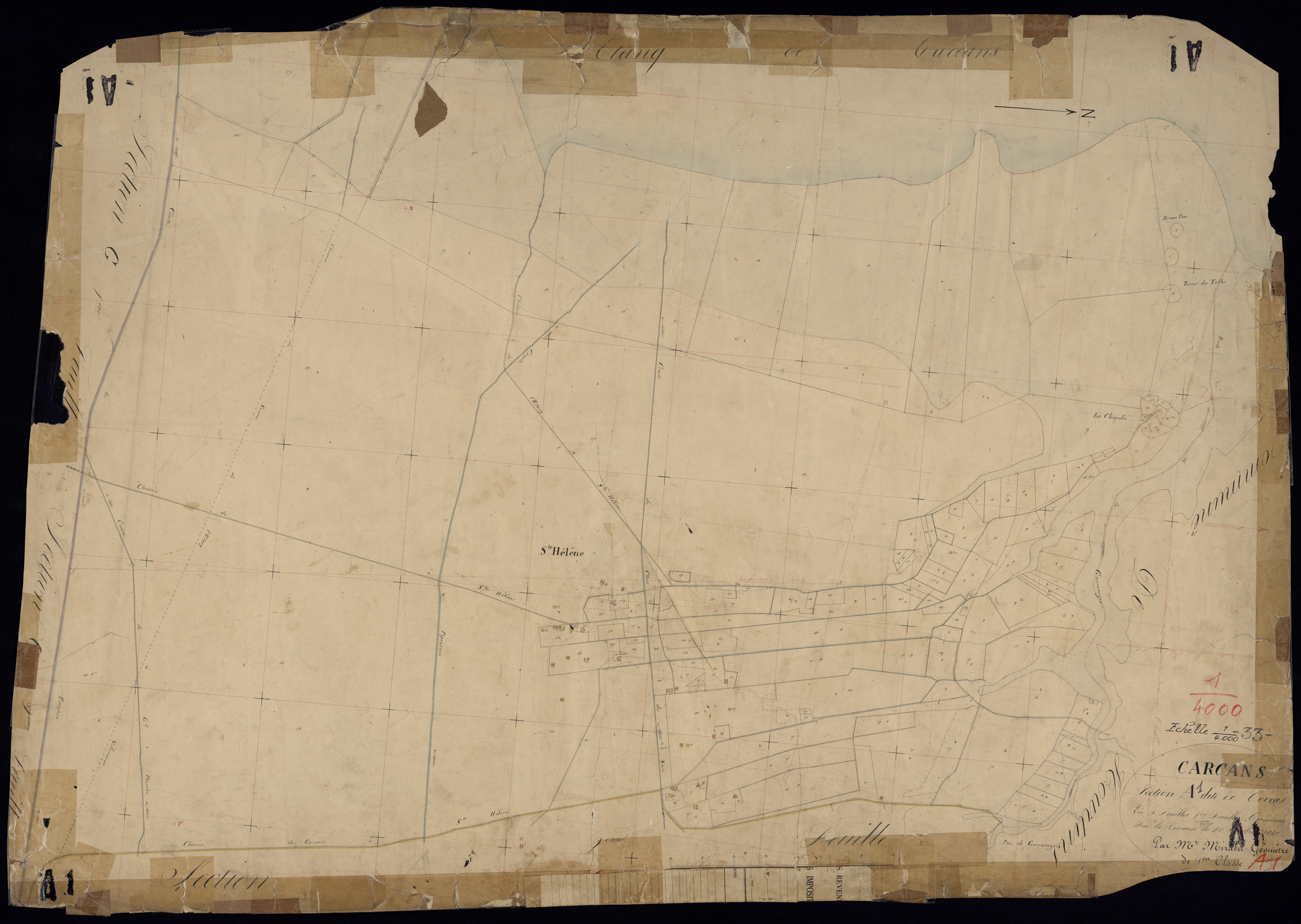 Carcans - -Section A feuille 1 : Coiras