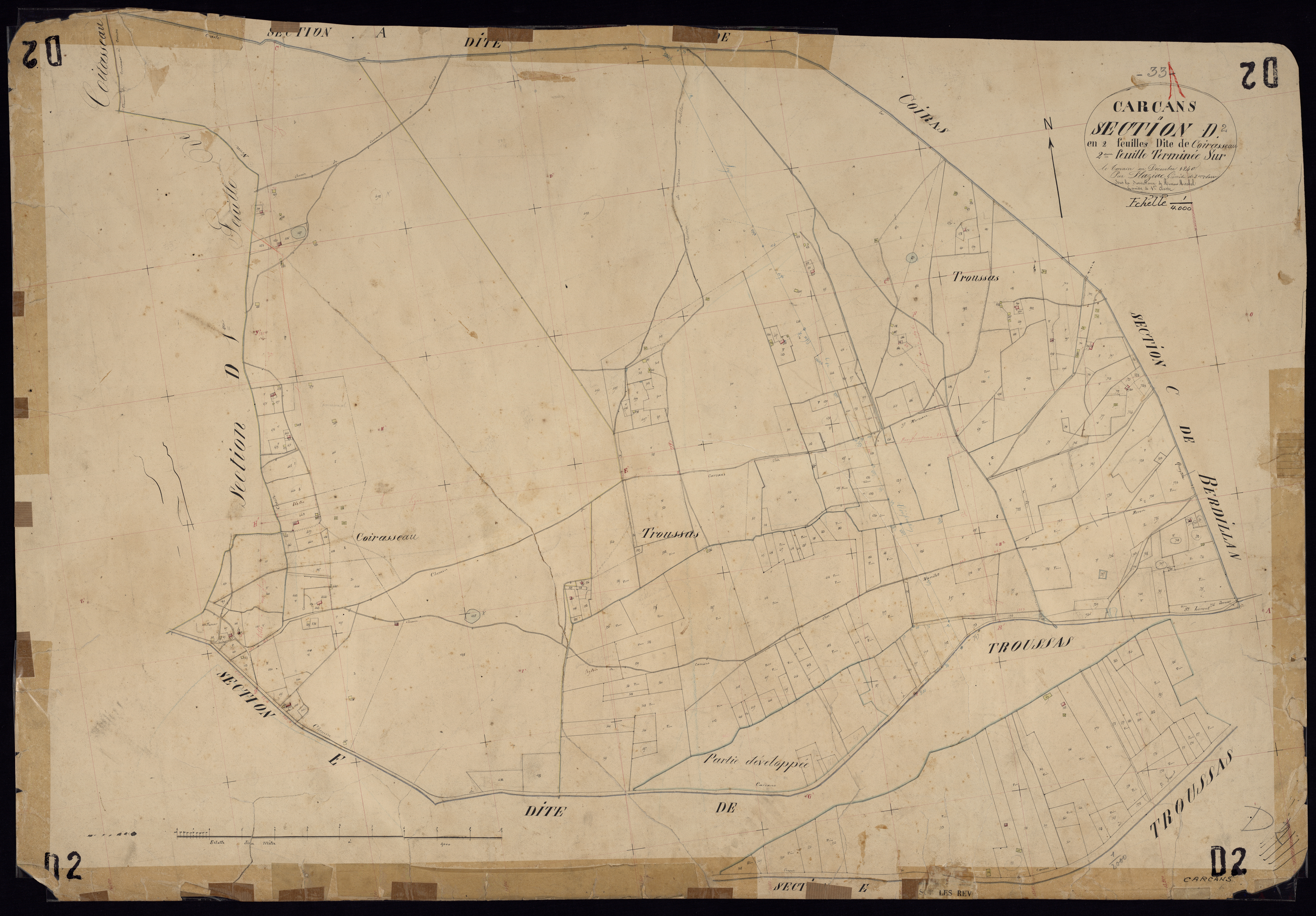 Carcans - -Section D feuille 2 : Coirasseau
