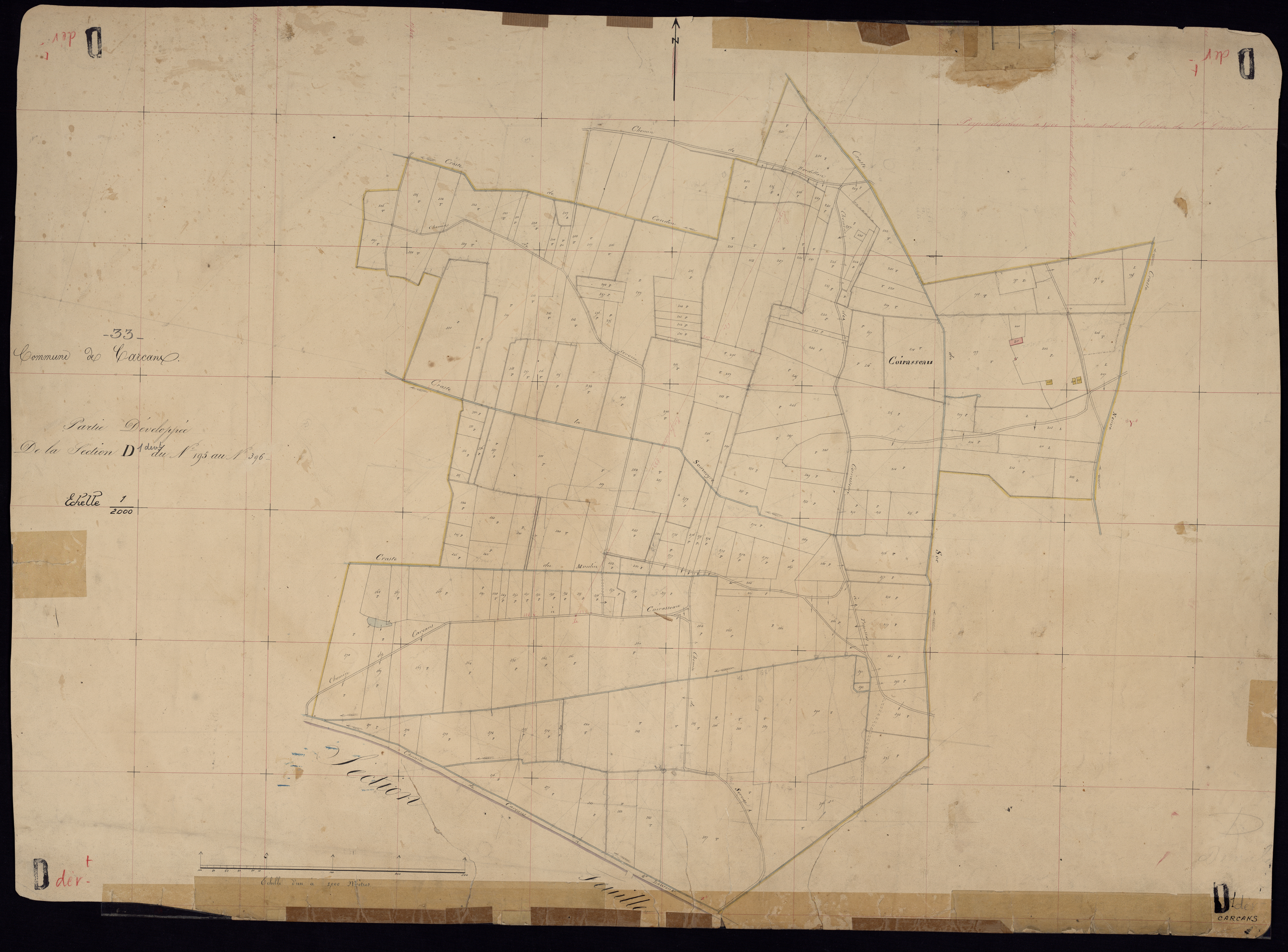 Carcans - -Section D feuille 1 : Coirasseau