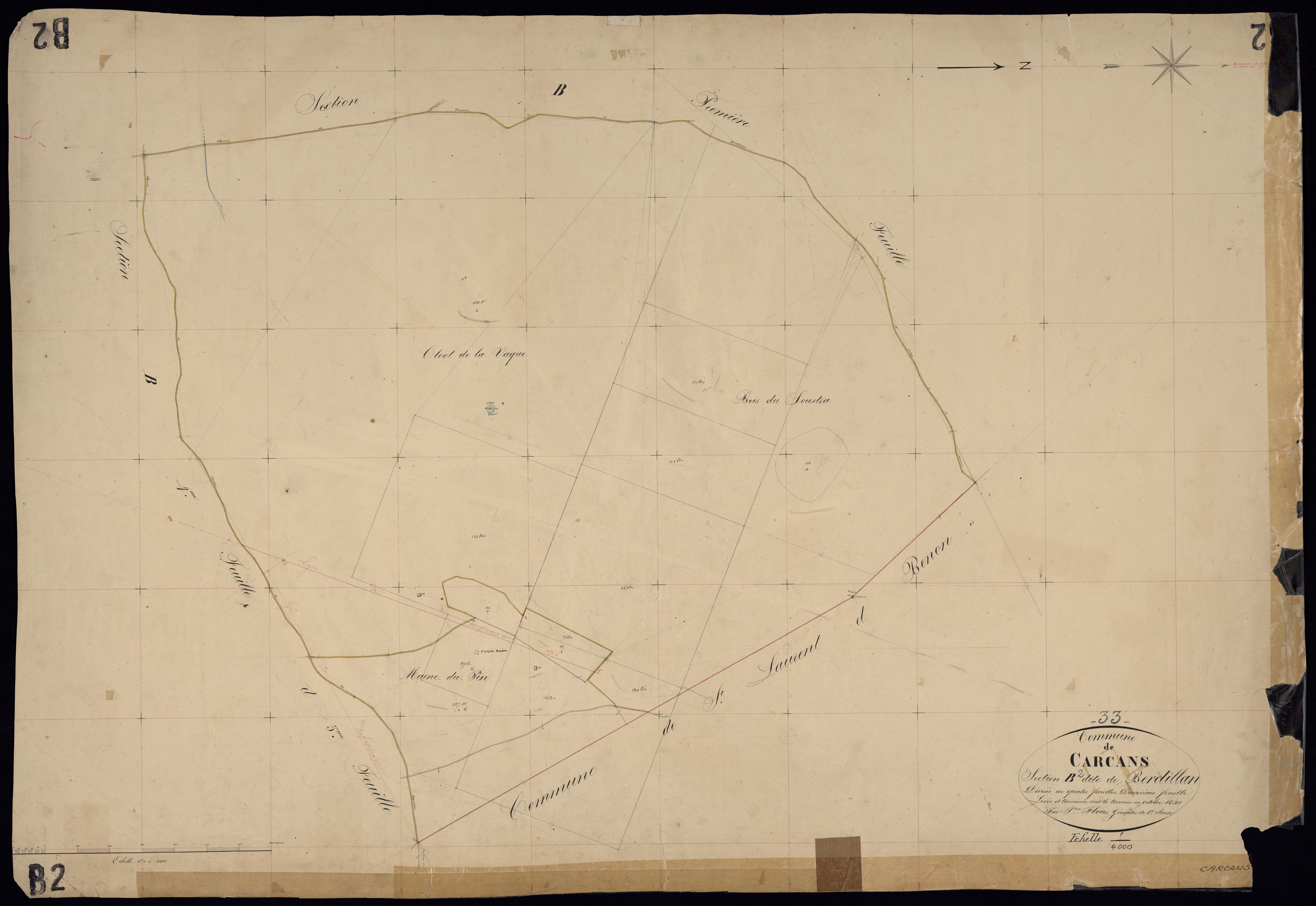 Carcans - -Section B feuille 2 : Berdillan