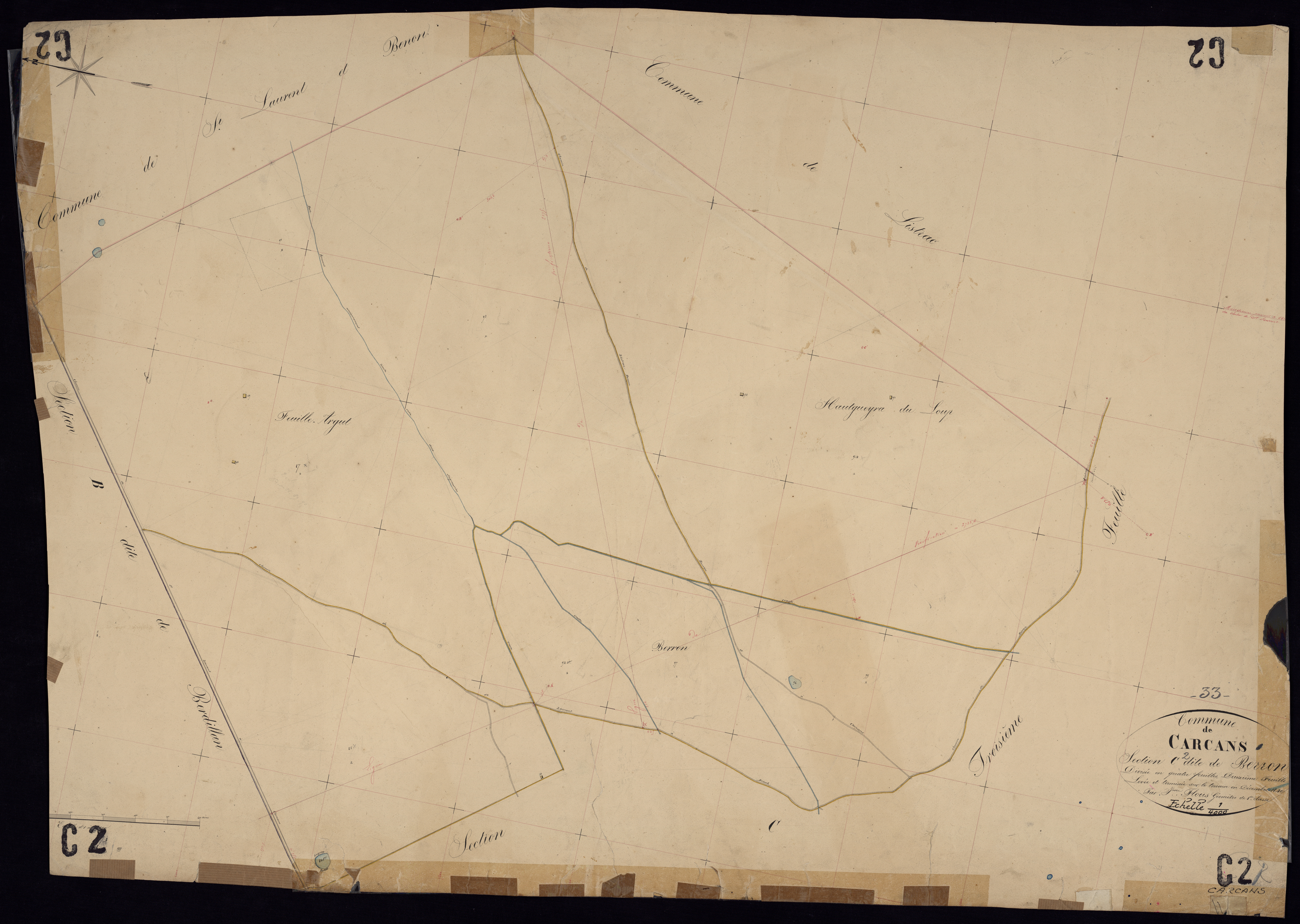 Carcans - -Section C feuille 2 : Berron