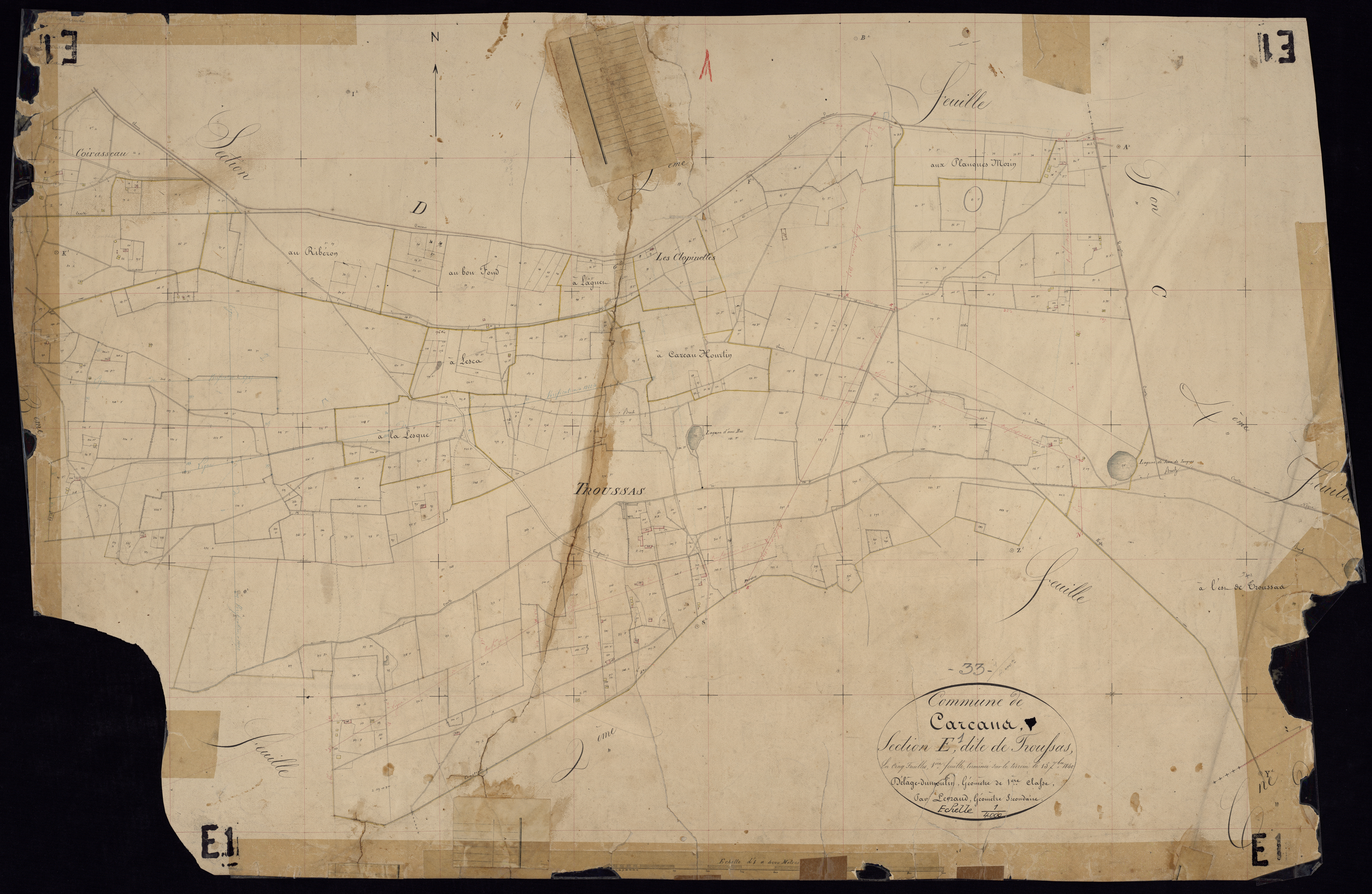 Carcans - -Section E feuille 1 : Troussas