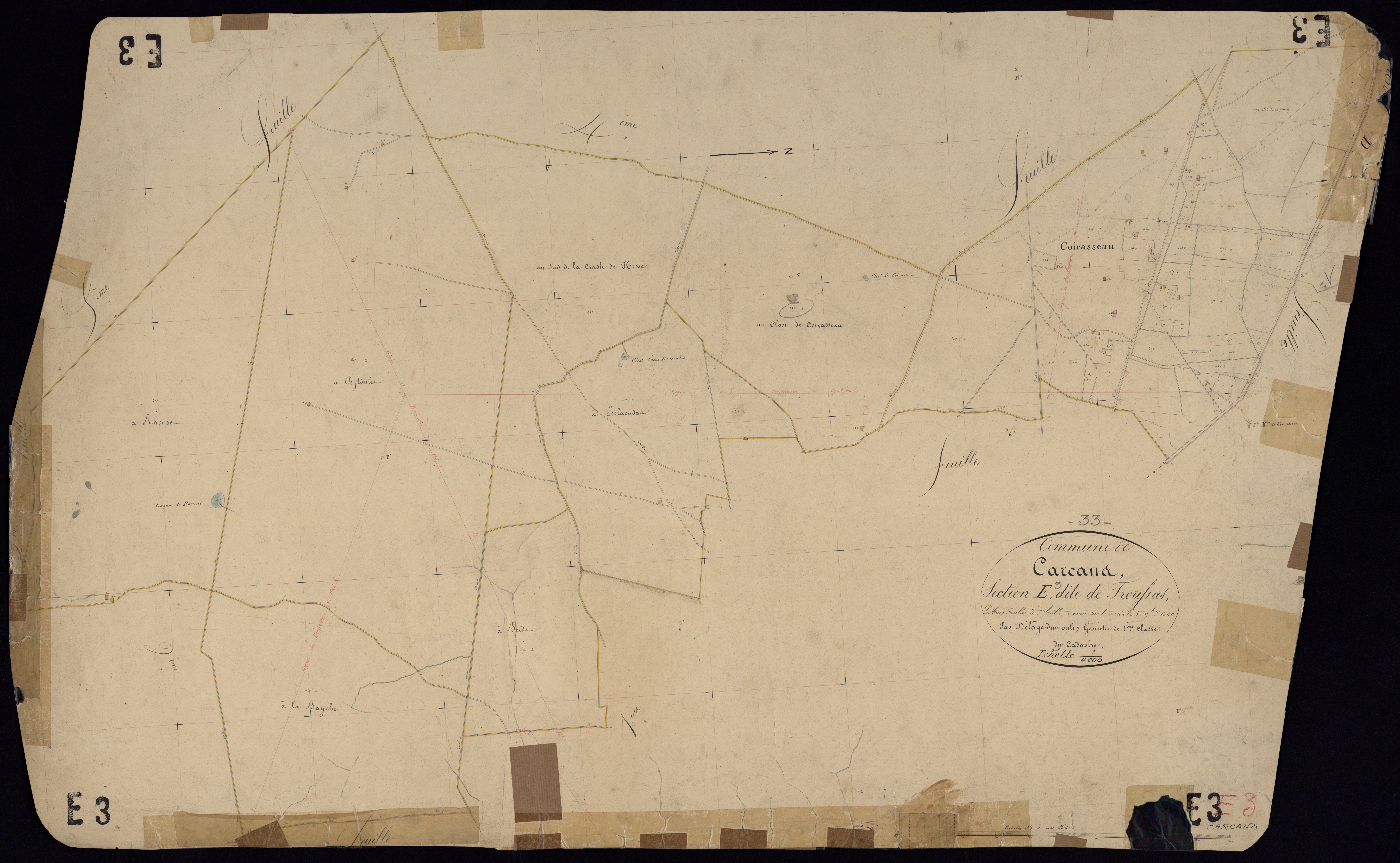 Carcans - -Section E feuille 3 : Troussas