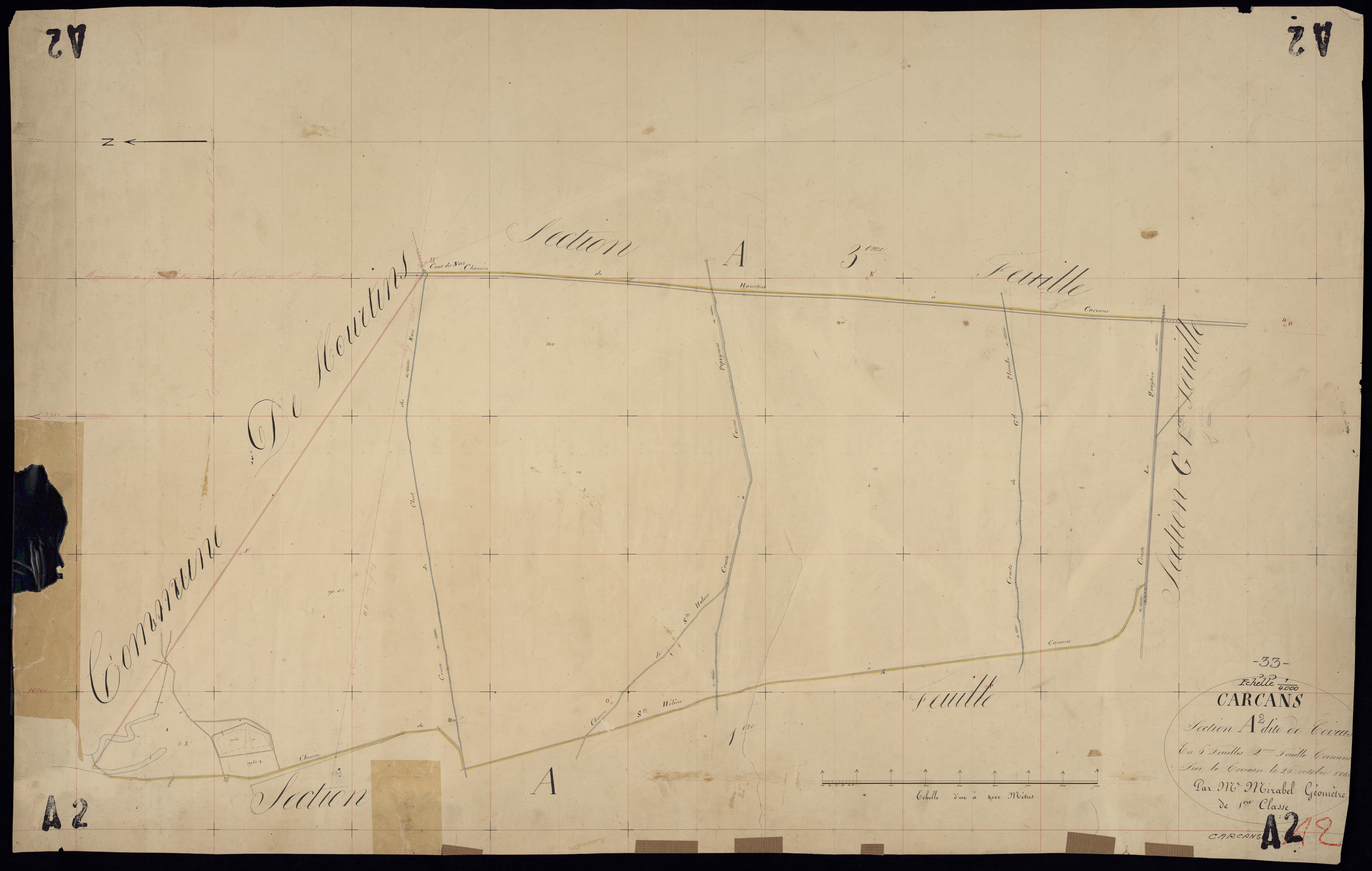 Carcans - -Section A feuille 2 : Coiras