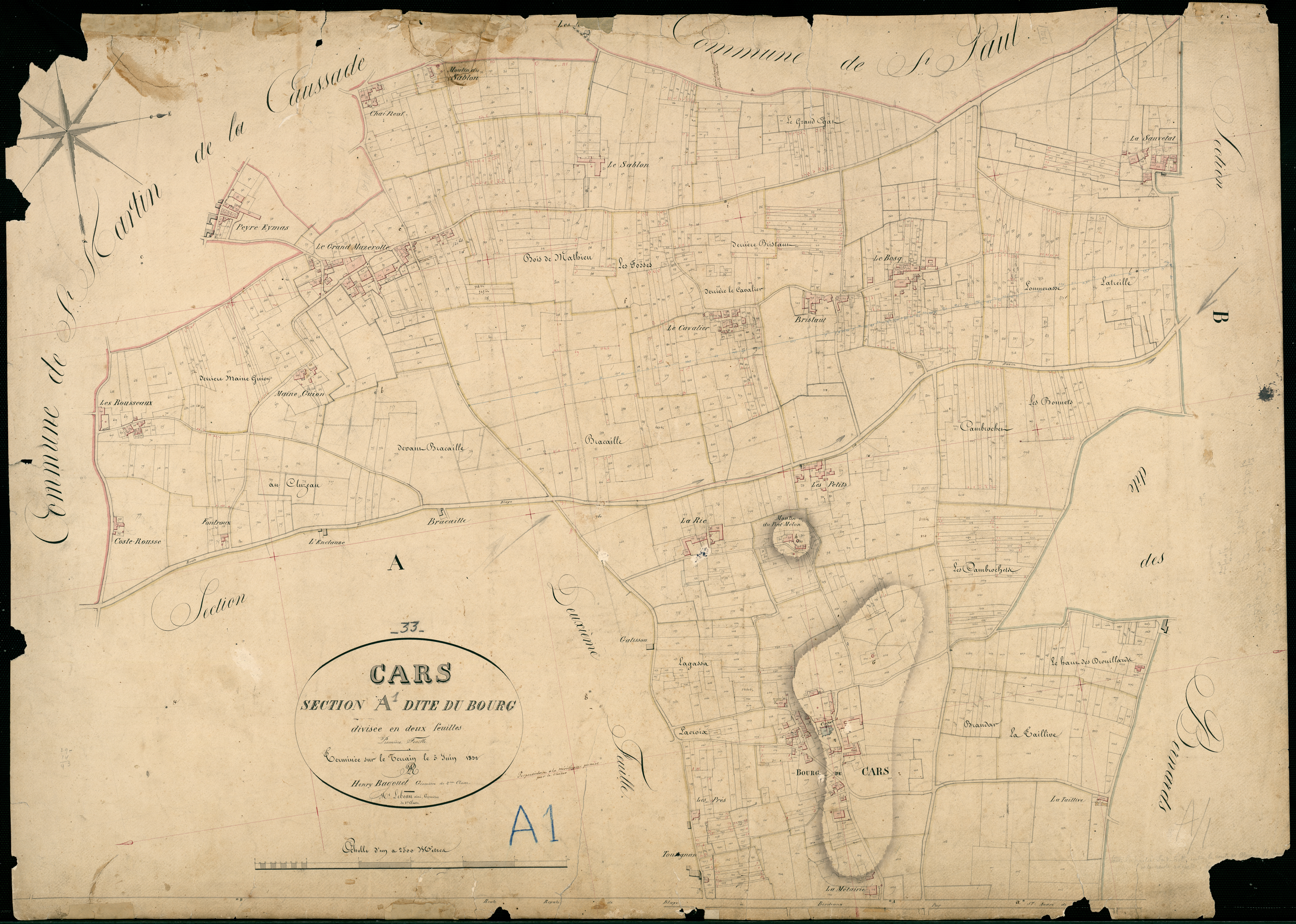Cars - -Section A feuille 1 : Le Bourg