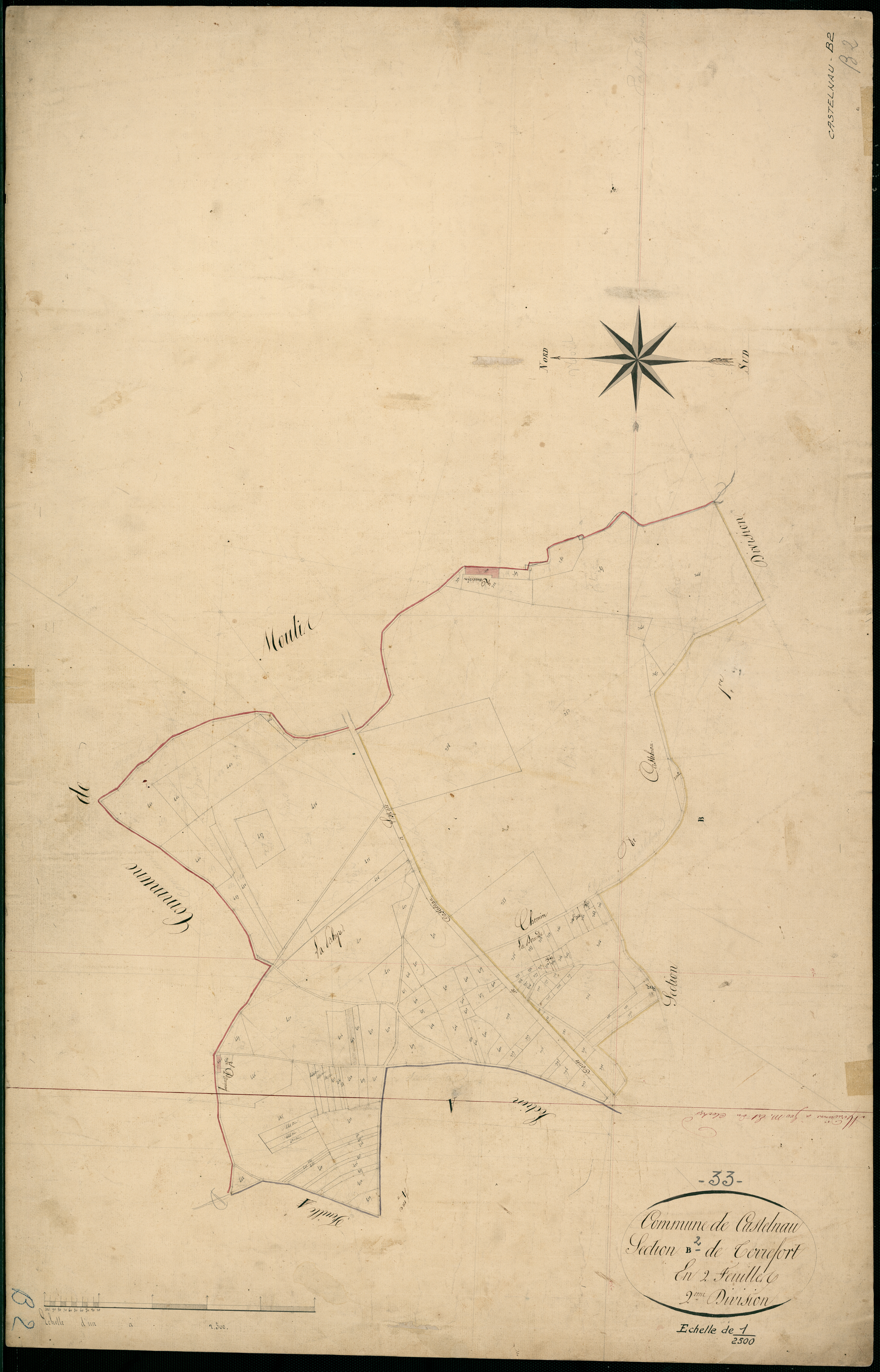 Castelnau-de-Médoc - -Section B feuille 2 : Terrefort