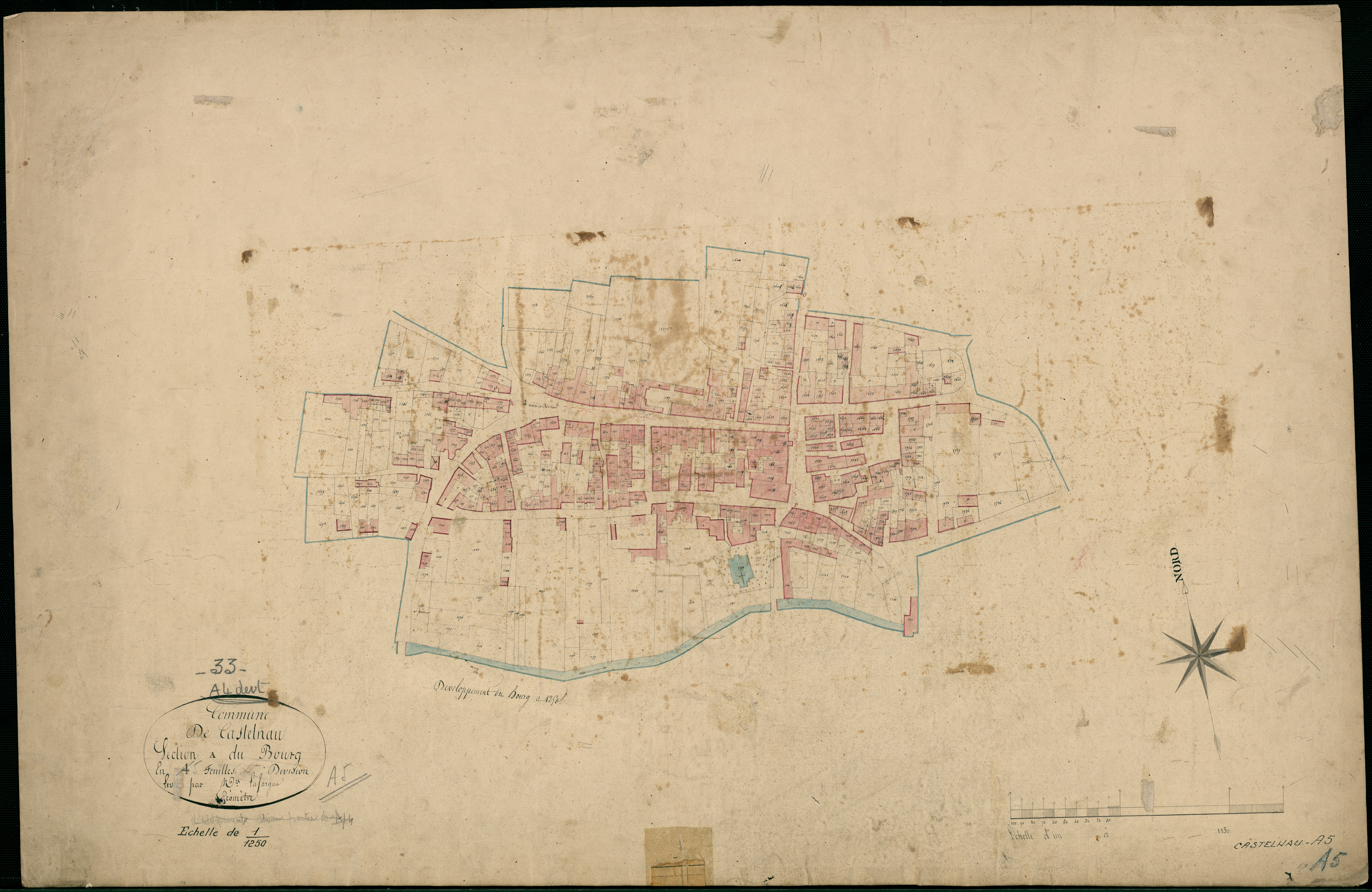 Castelnau-de-Médoc - -Section A feuille 5 : Le Bourg