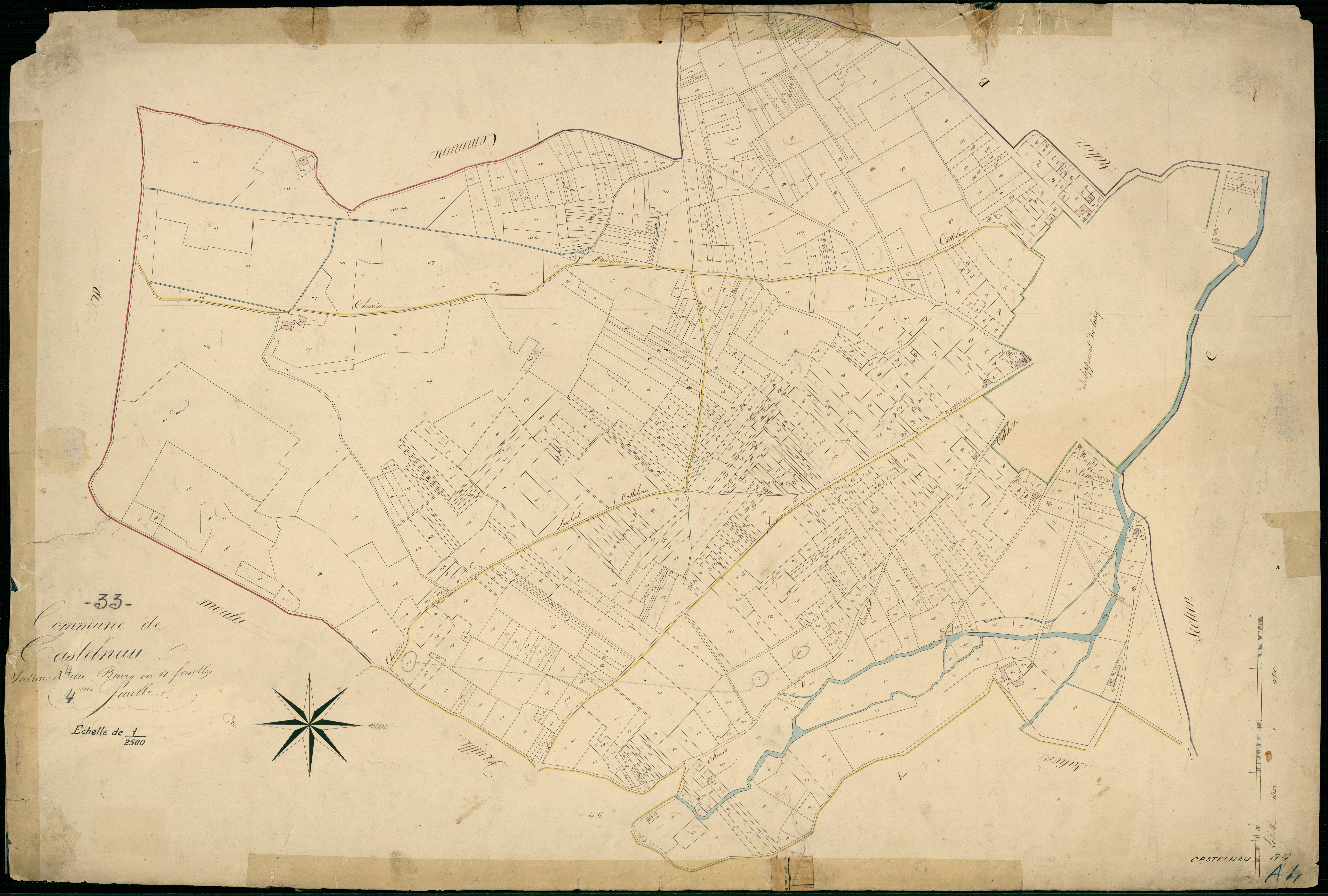 Castelnau-de-Médoc - -Section A feuille 4 : Le Bourg