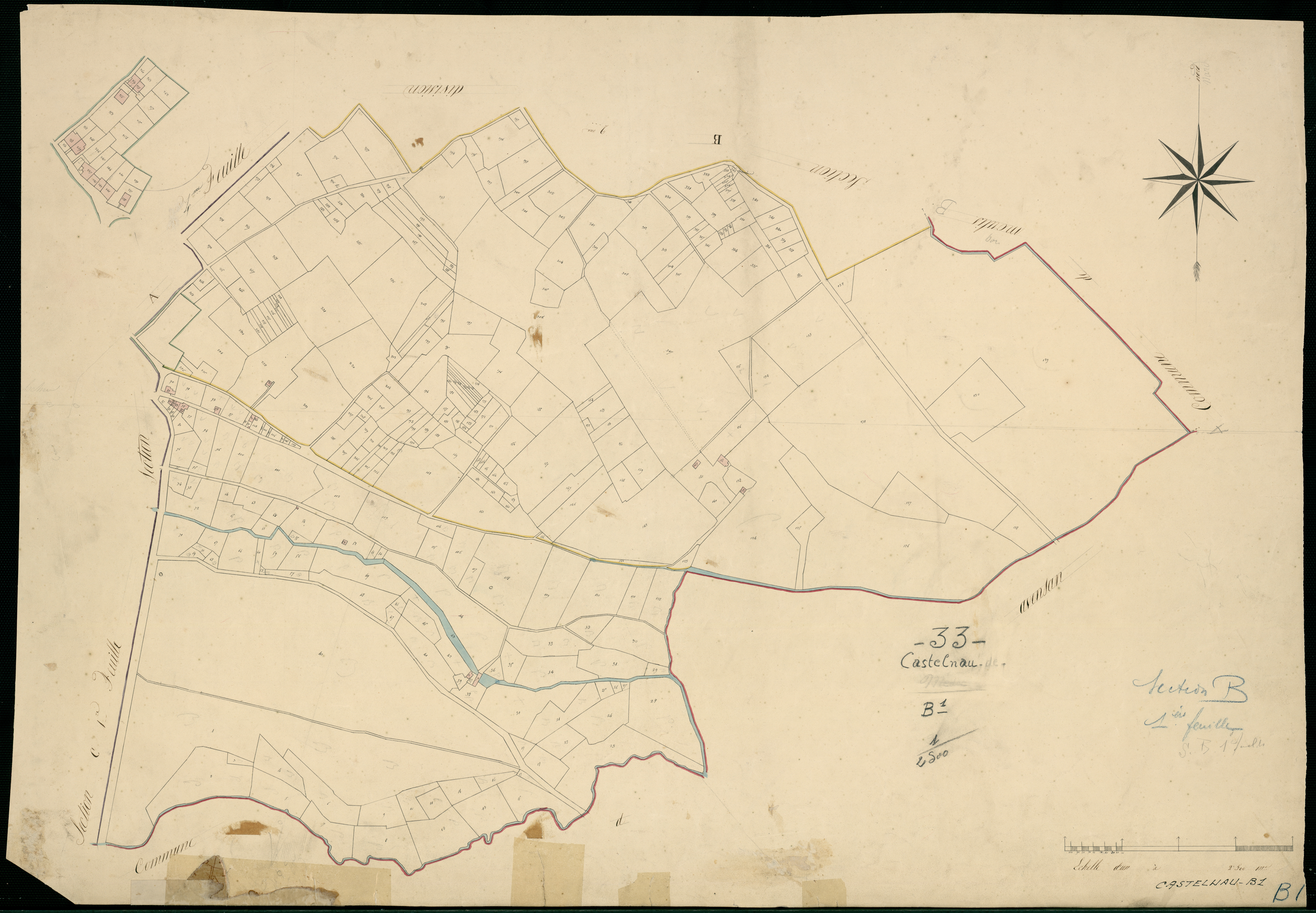Castelnau-de-Médoc - -Section B feuille 1 : Terrefort