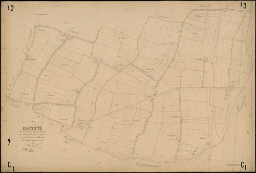 Castets-en-Dorthe - -Section C feuille 1 : Plaine-de-Mazerac
