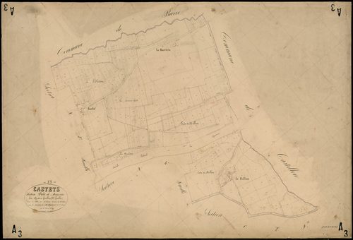 Castets-en-Dorthe - -Section A feuille 3 : Mazerac