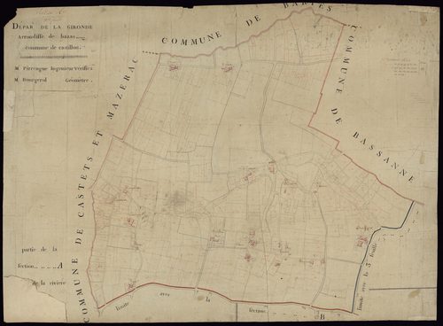 Castillon-de-Castets - -Section A feuille 1 : La Rivière