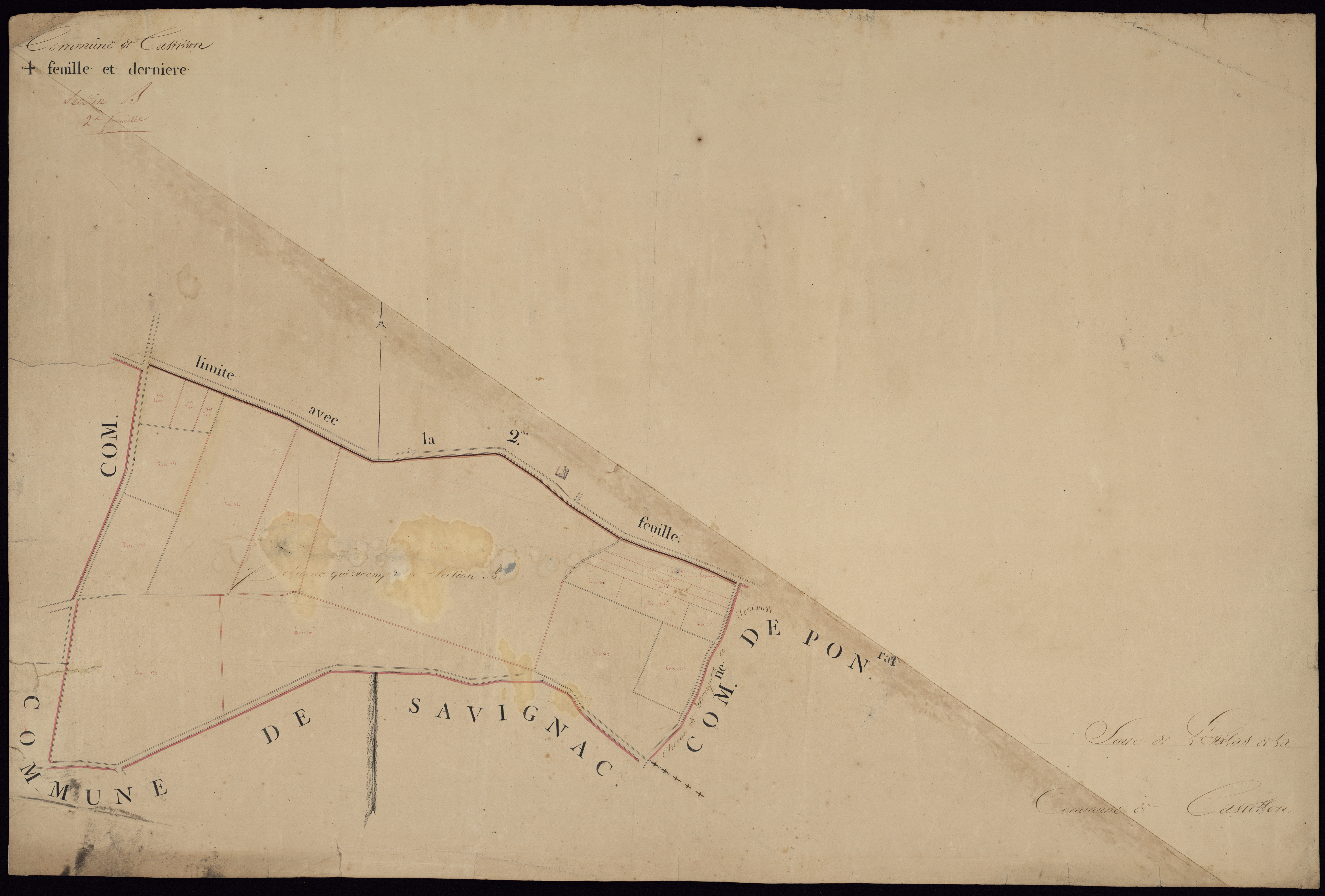 Castillon-de-Castets - -Section B feuille 2 : L'Eglise