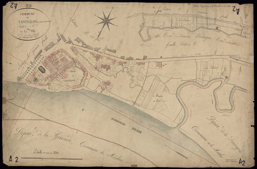 Castillon-la-Bataille - -Section A feuille 2 : La Ville