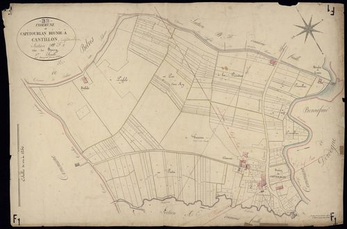 Castillon-la-Bataille - -Section F feuille 1 : Le Bourg