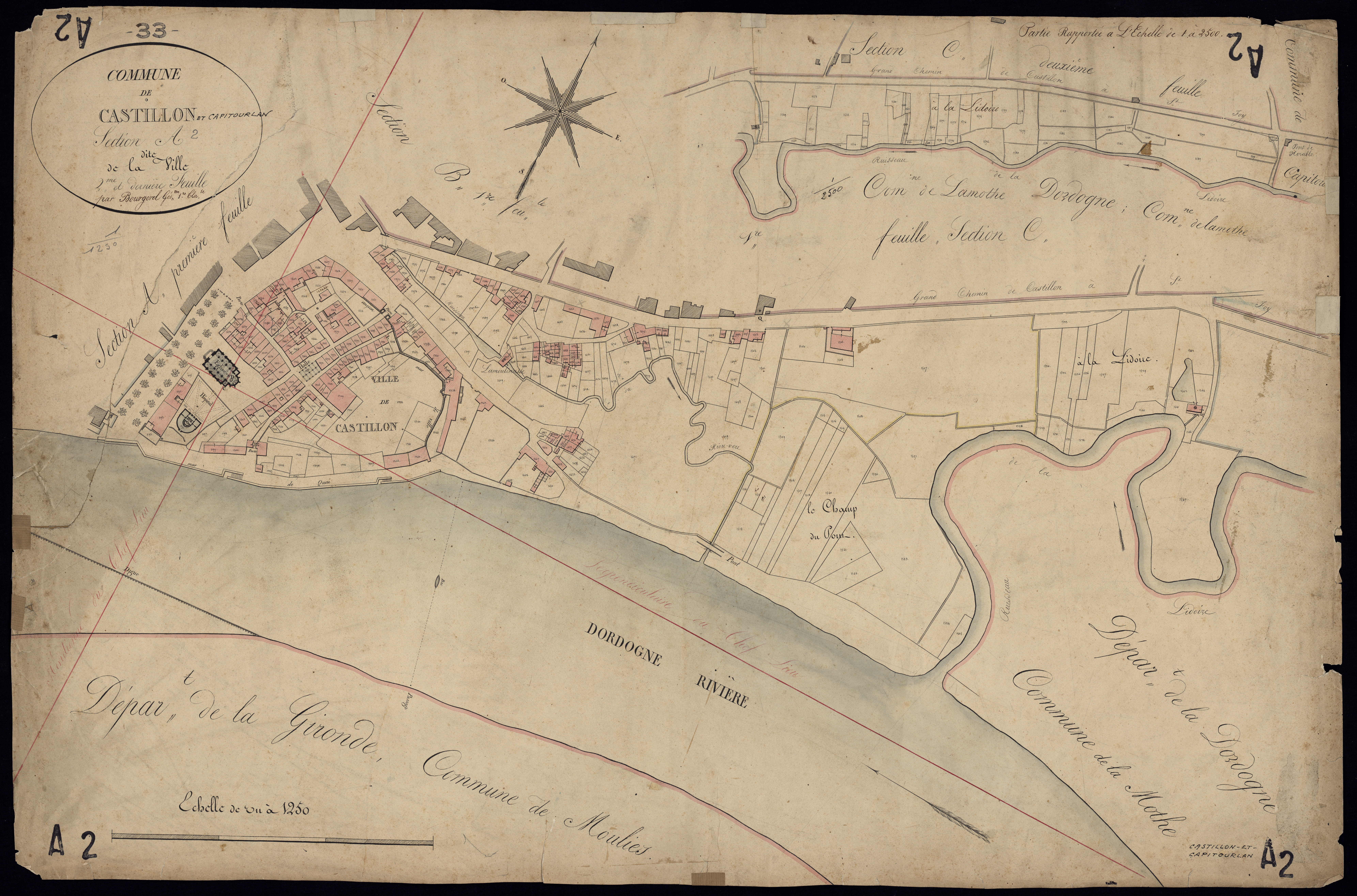 Castillon-la-Bataille - -Section A feuille 2 : La Ville