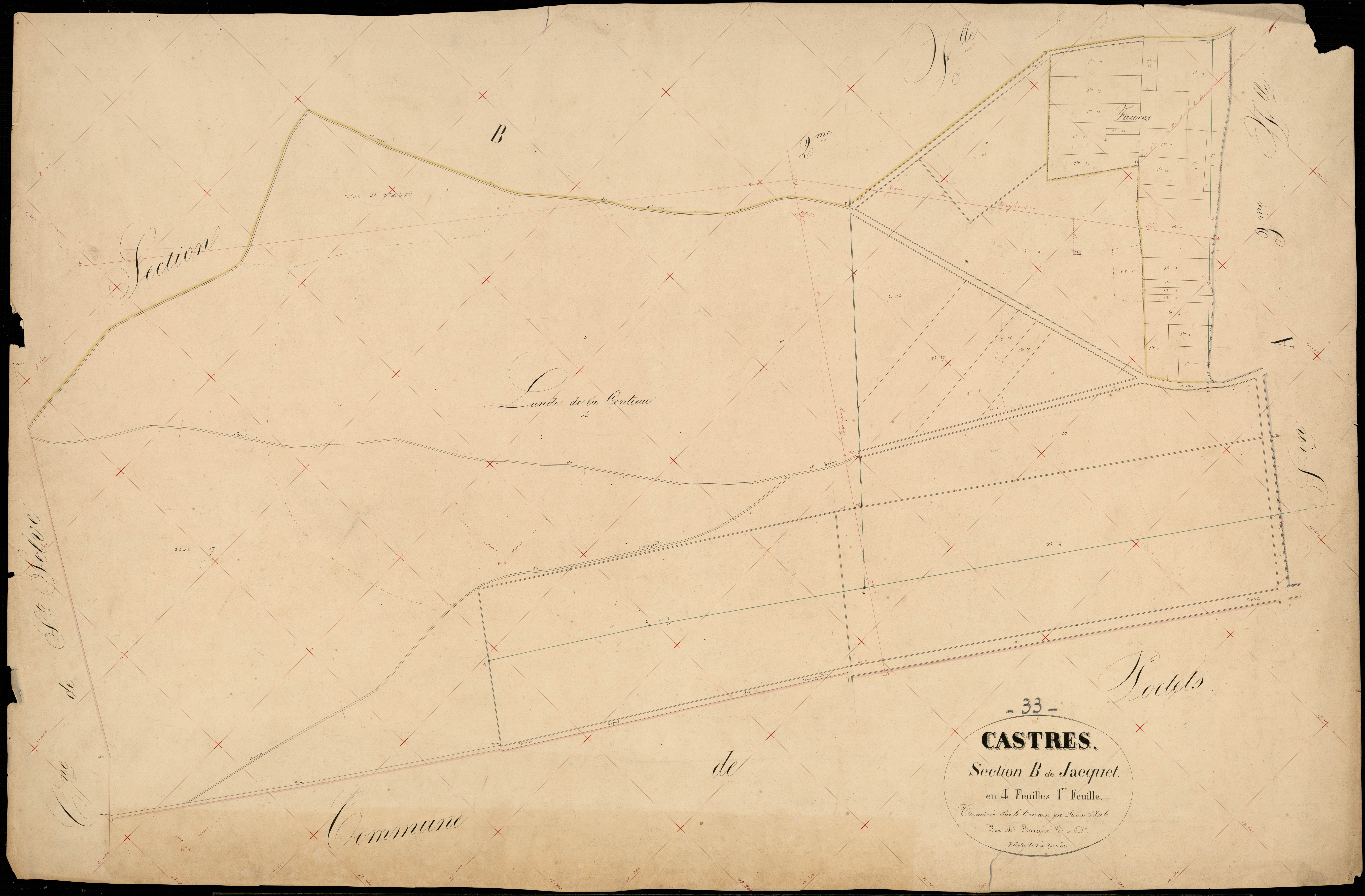Castres-Gironde - -Section B feuille 1 : Jacquet
