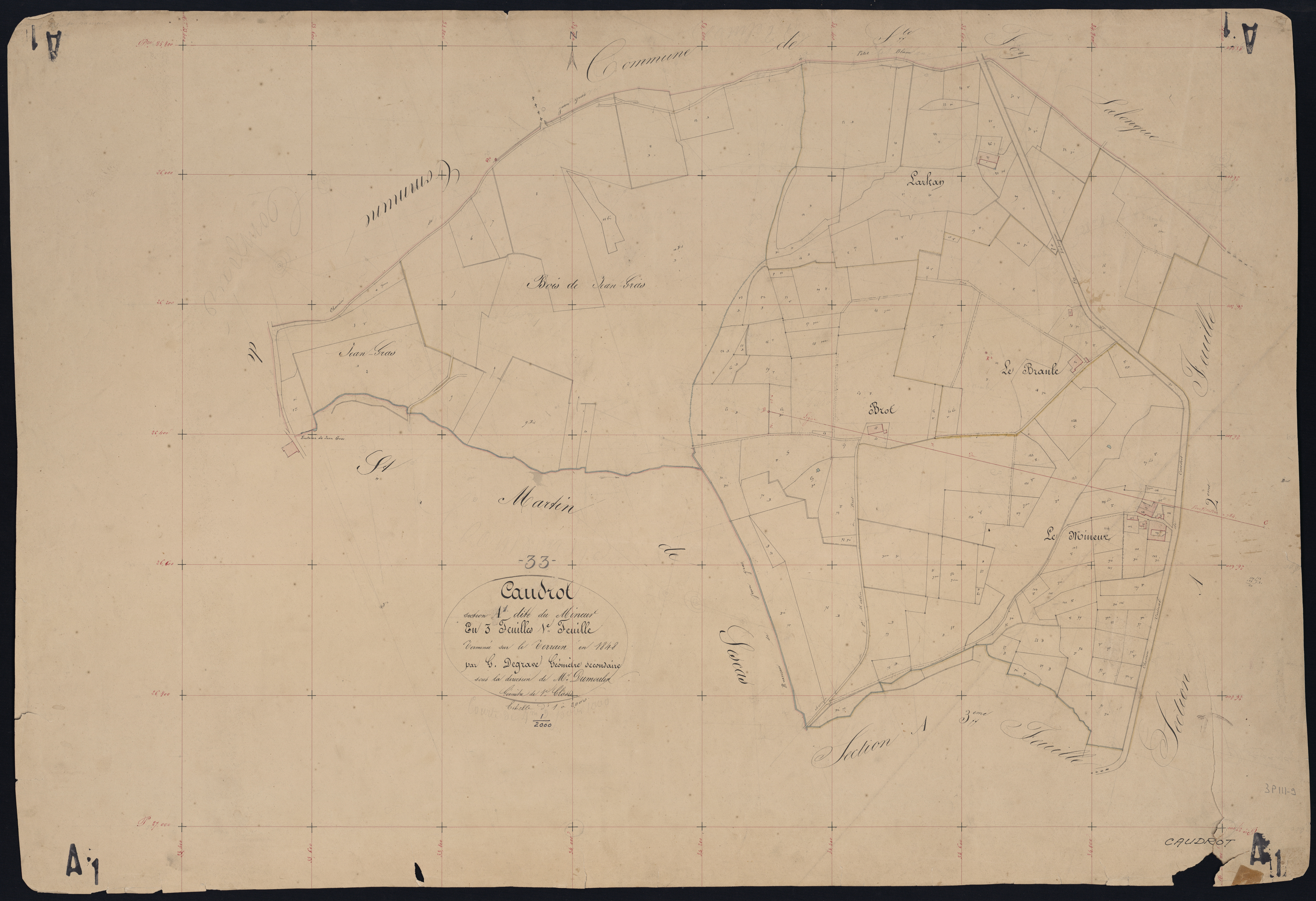 Caudrot - -Section A feuille 1 : Le Mineur