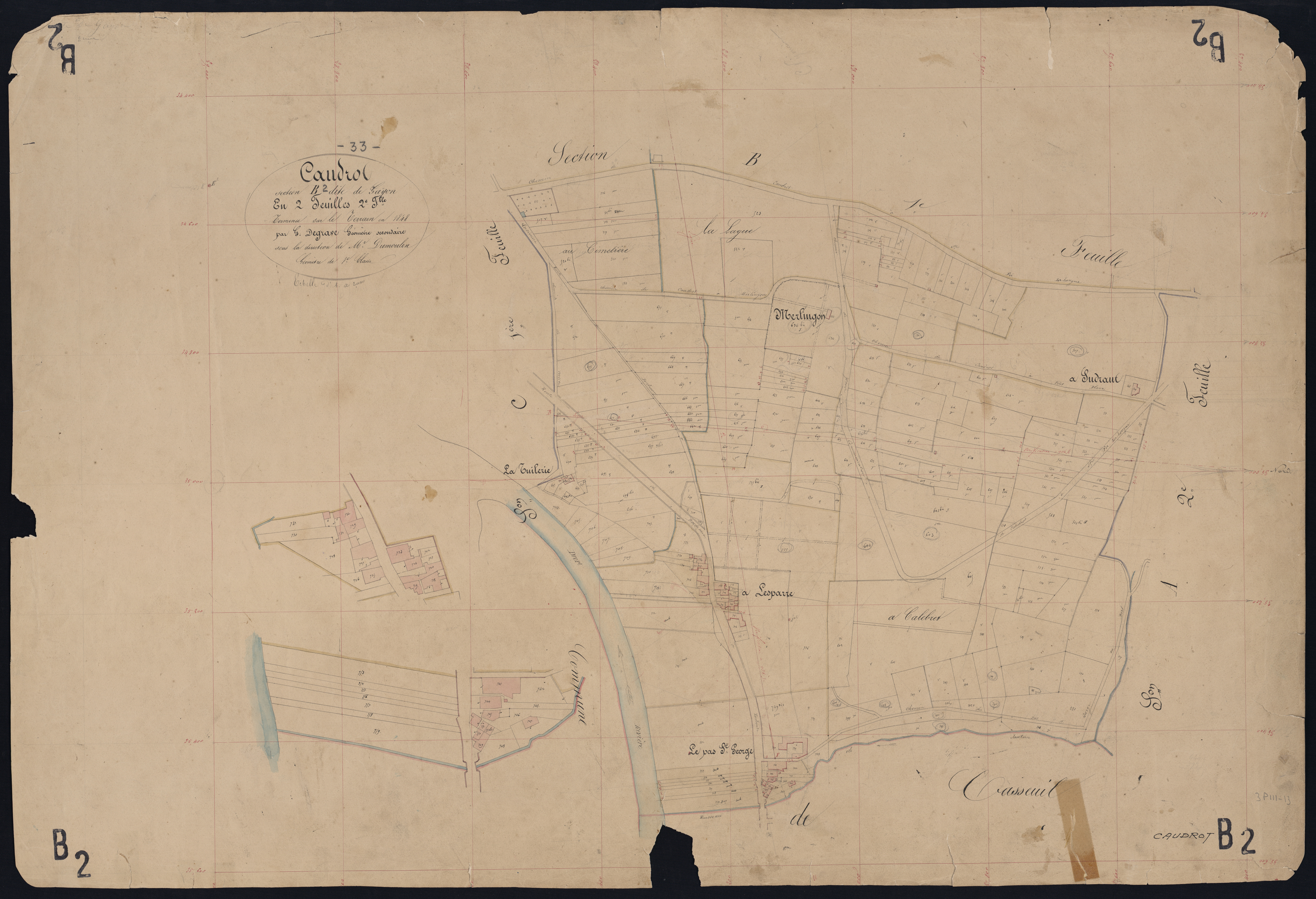 Caudrot - -Section B feuille 2 : Gayon