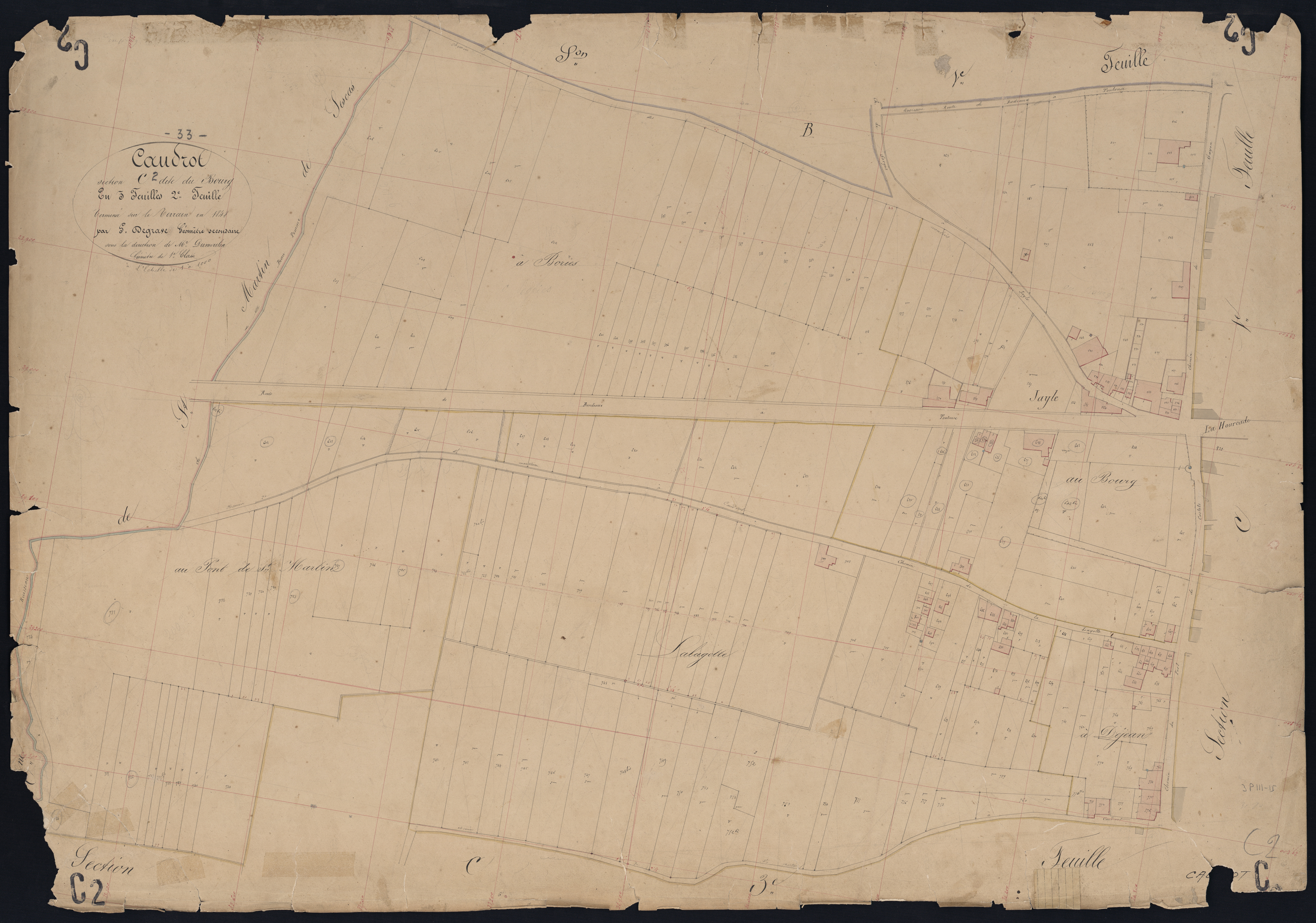 Caudrot - -Section C feuille 2 : Le Bourg
