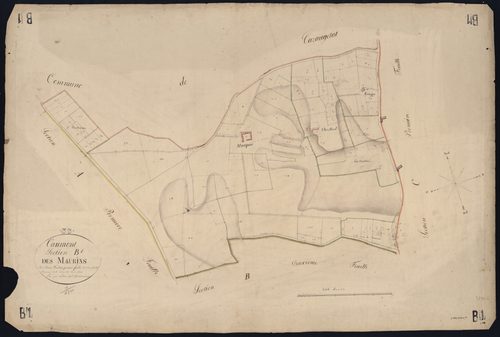 Caumont - -Section B feuille 1 : Les Maurins
