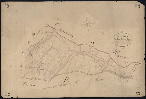 Caumont - -Section C feuille 2 : Le Bourg