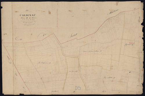 Cavignac - -Section D feuille 5 : Bonin