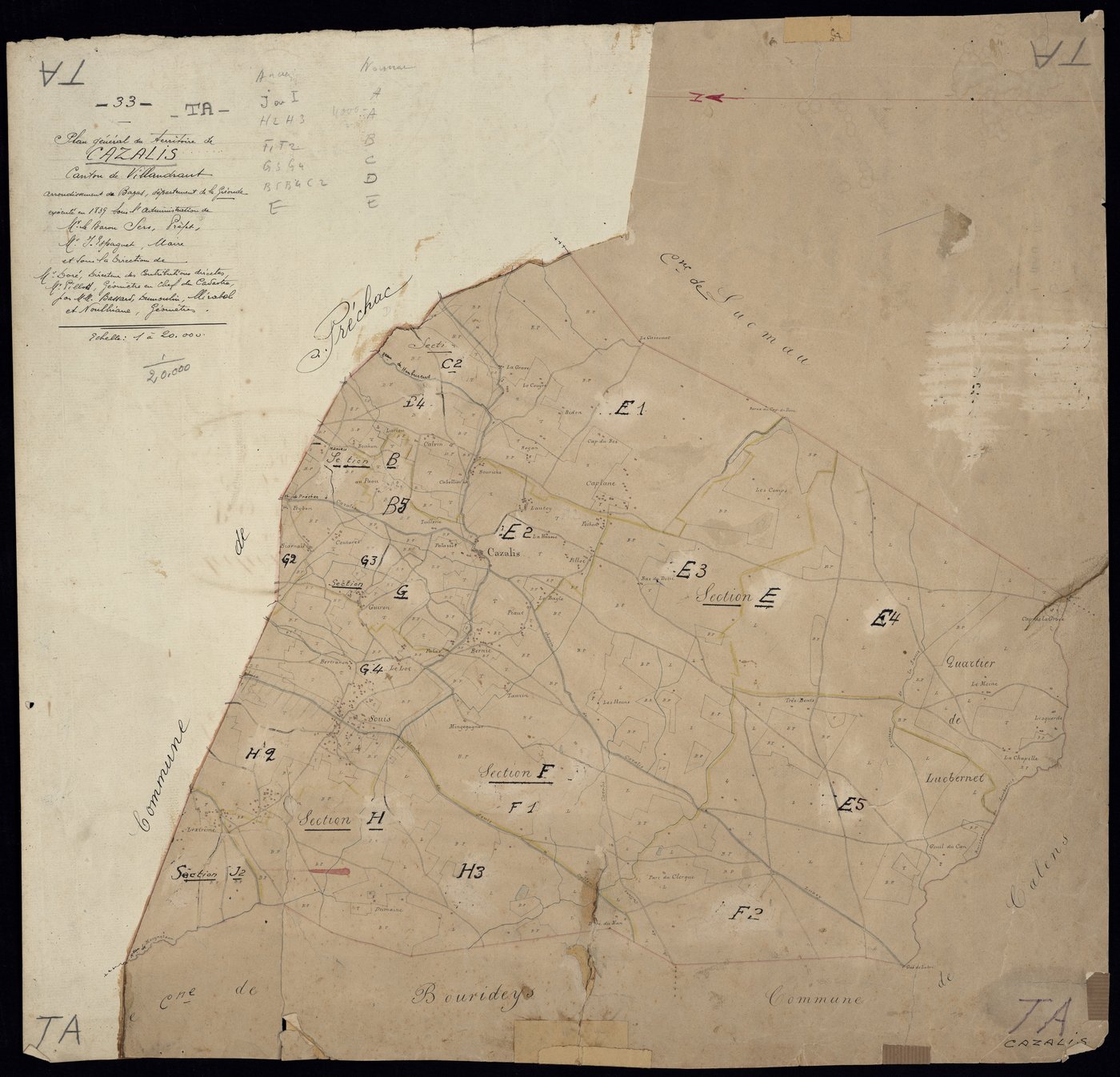 Cazalis - -Tableau d'assemblage