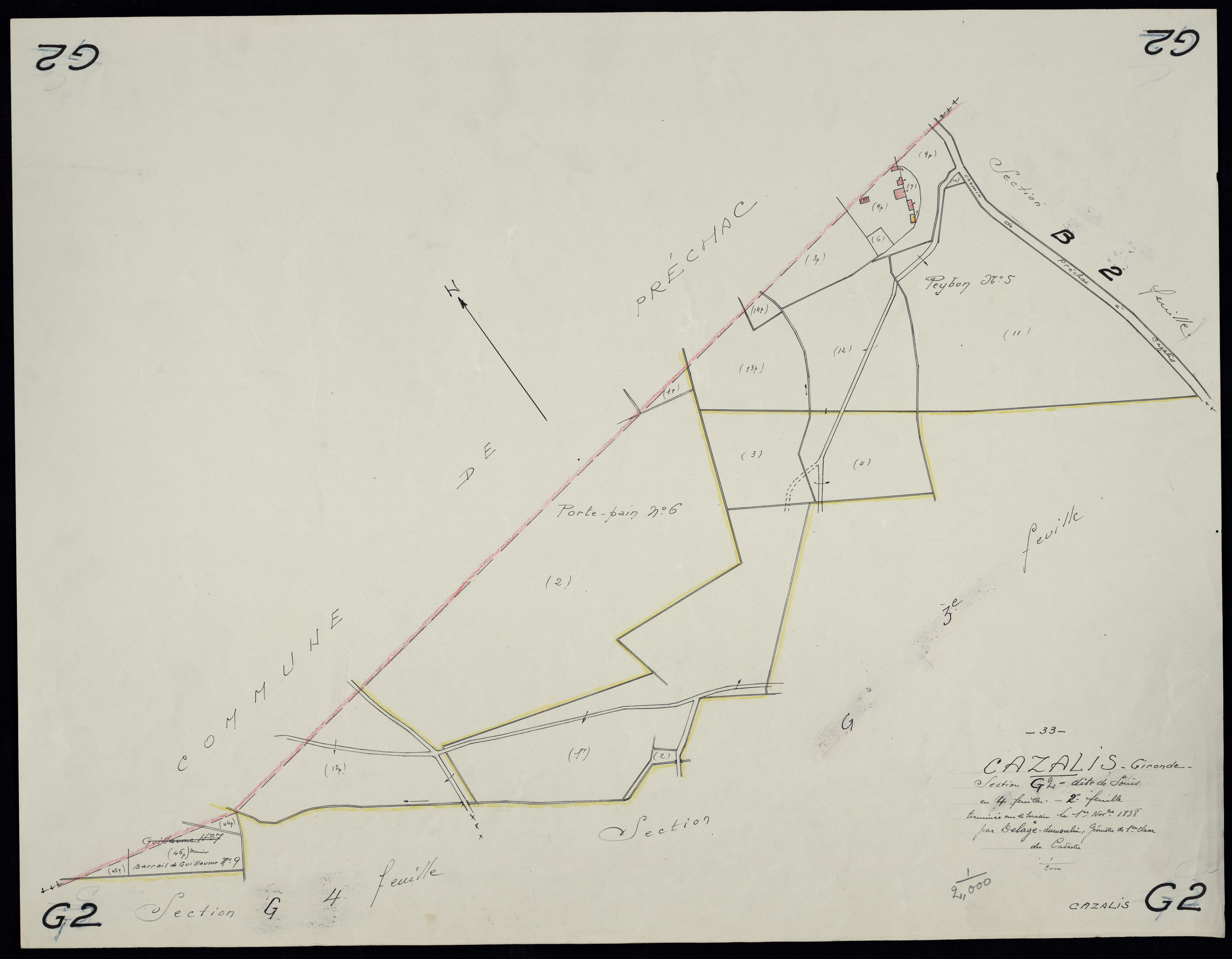Cazalis - -Section G feuille 2 : Louis