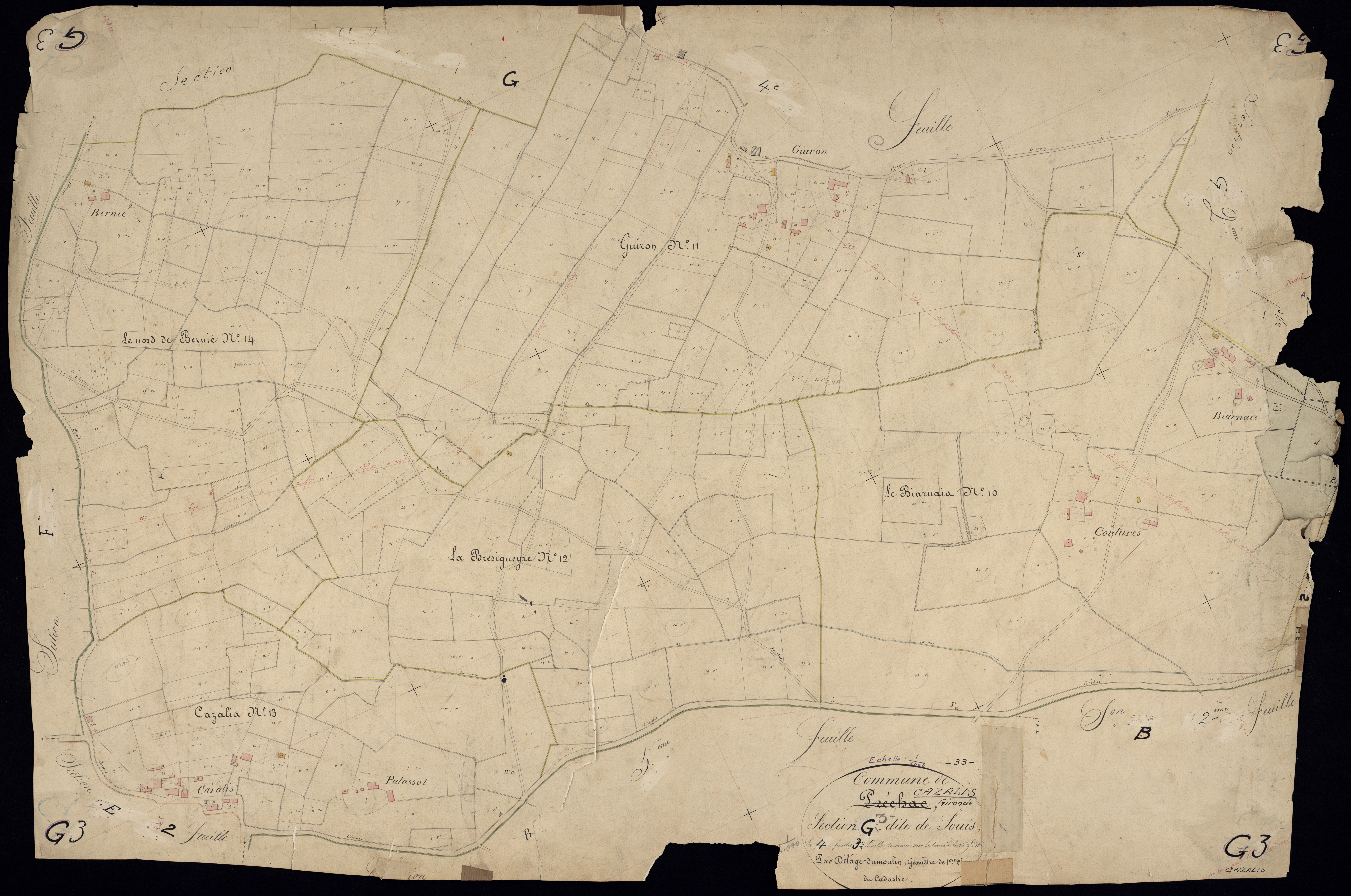 Cazalis - -Section G feuille 3 : Louis