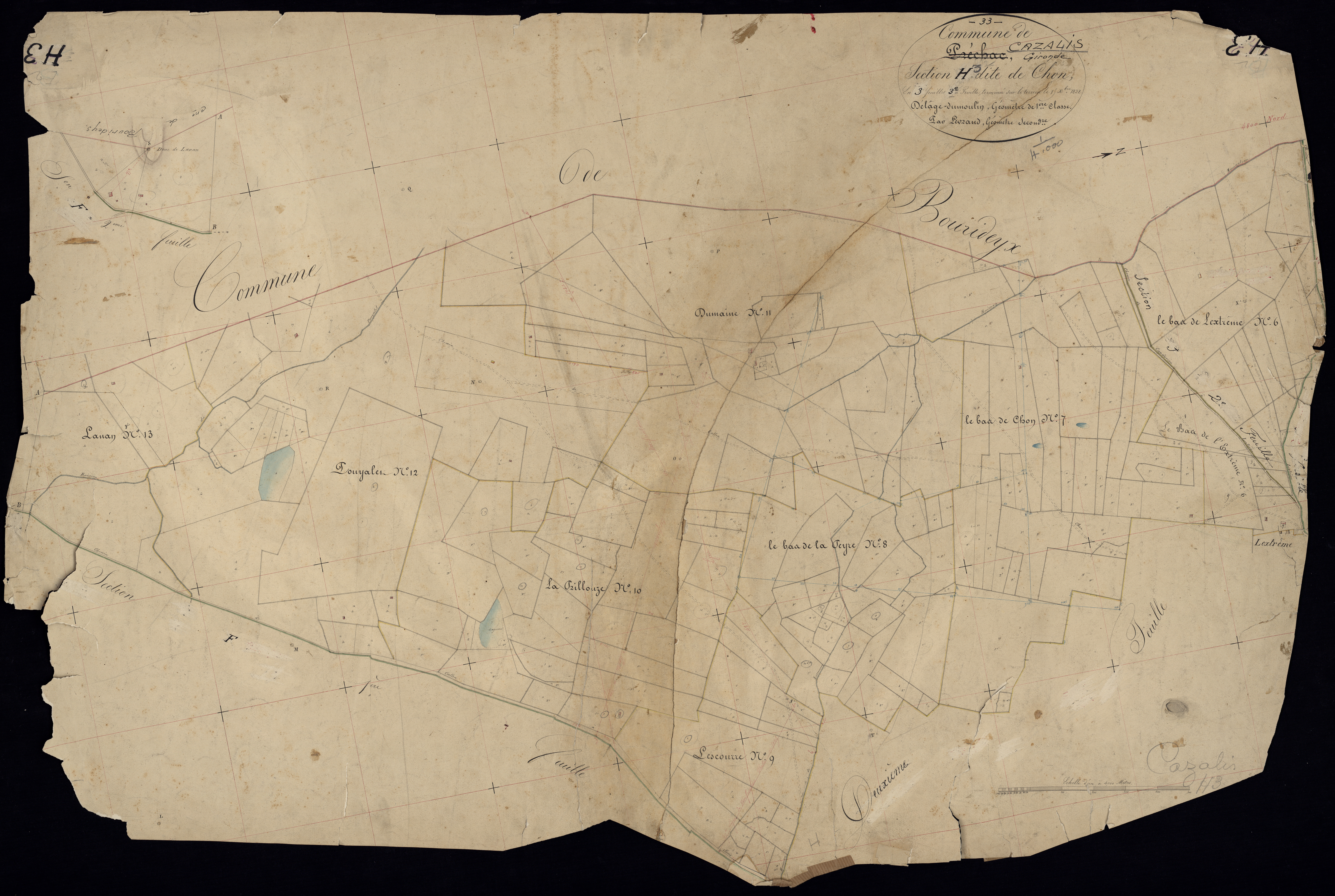 Cazalis - -Section H feuille 3 : Chon