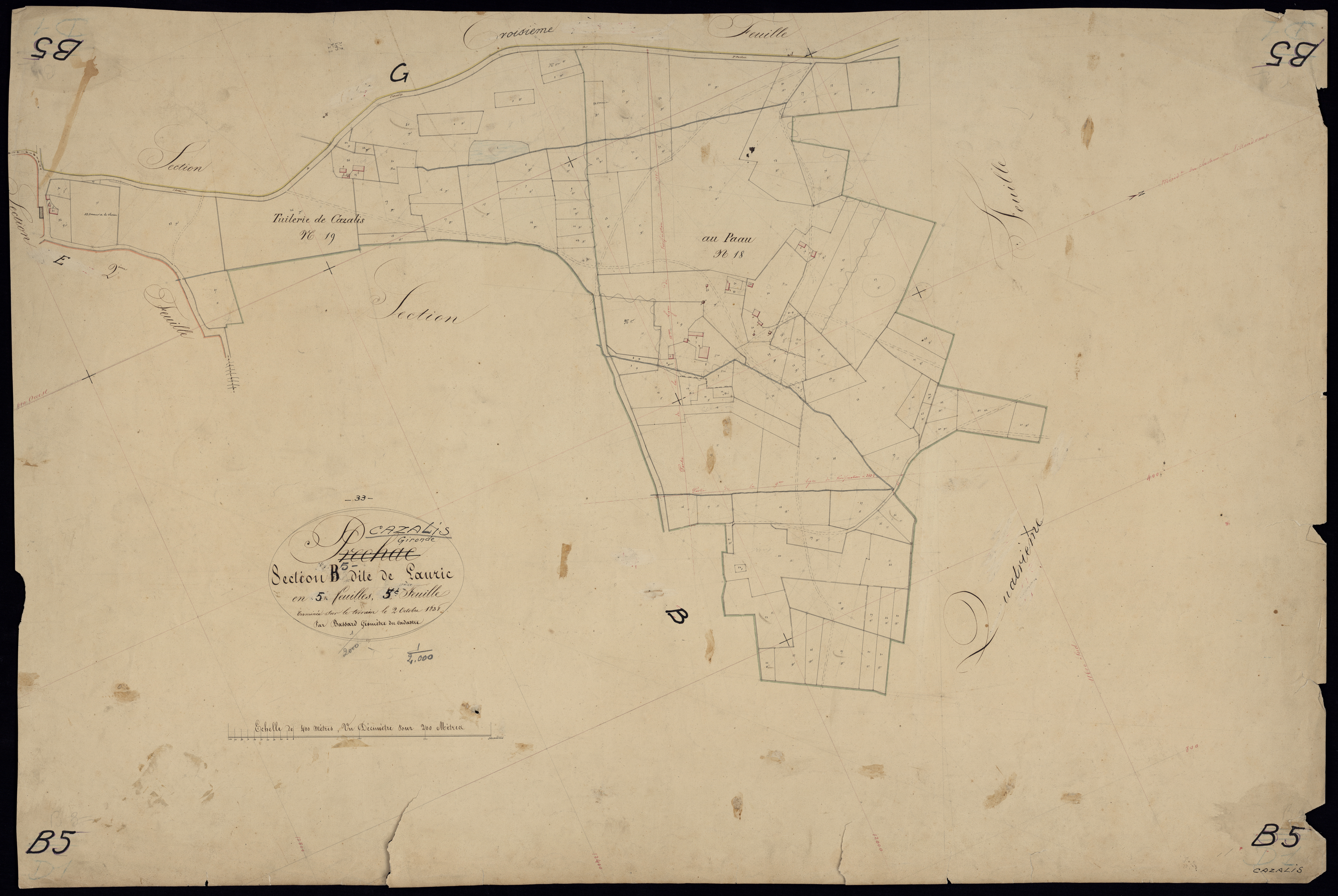Cazalis - -Section B feuille 5 : Mauric