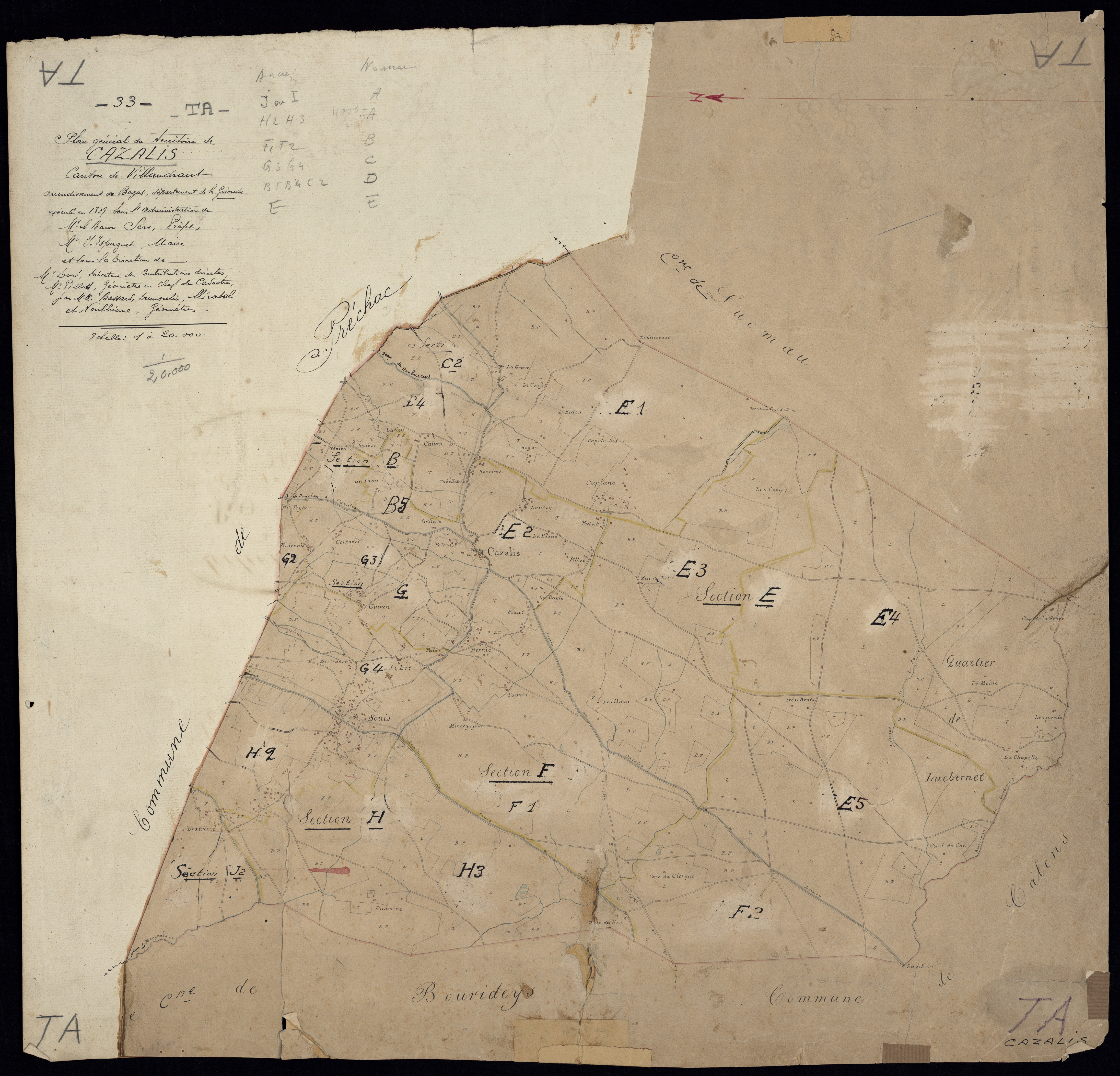 Cazalis - -Tableau d'assemblage
