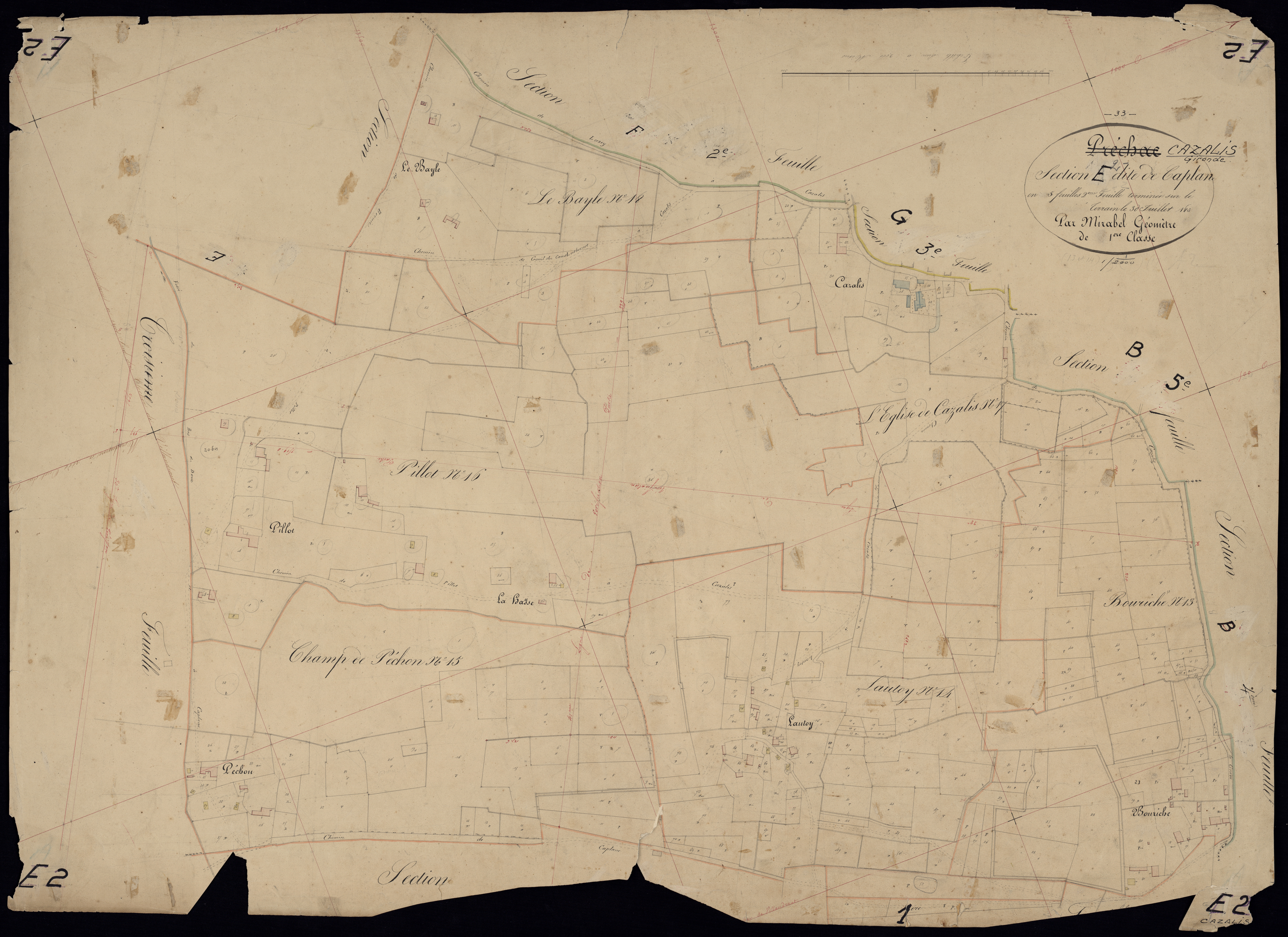 Cazalis - -Section E feuille 2 : Caplan