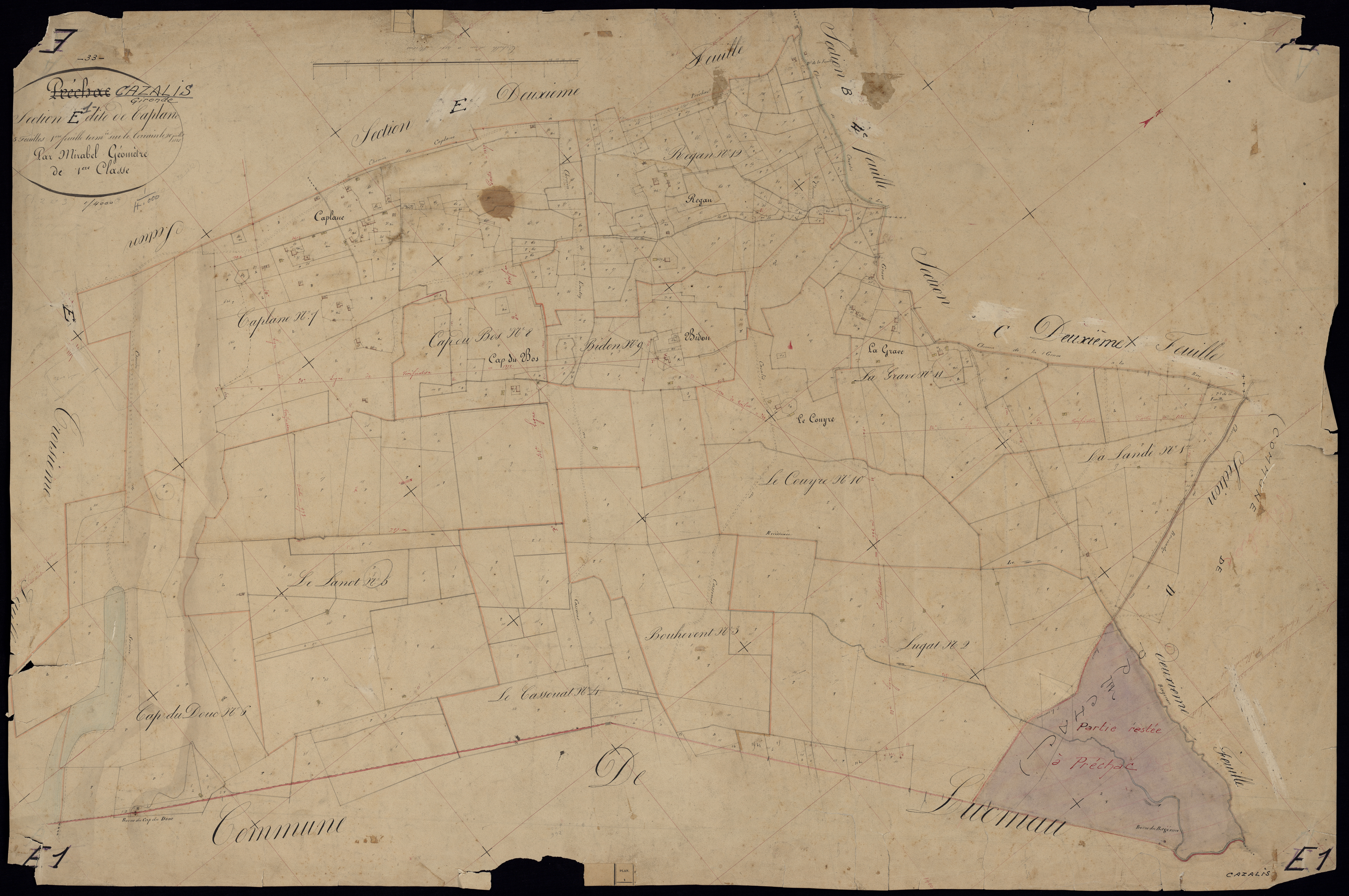Cazalis - -Section E feuille 1 : Caplan