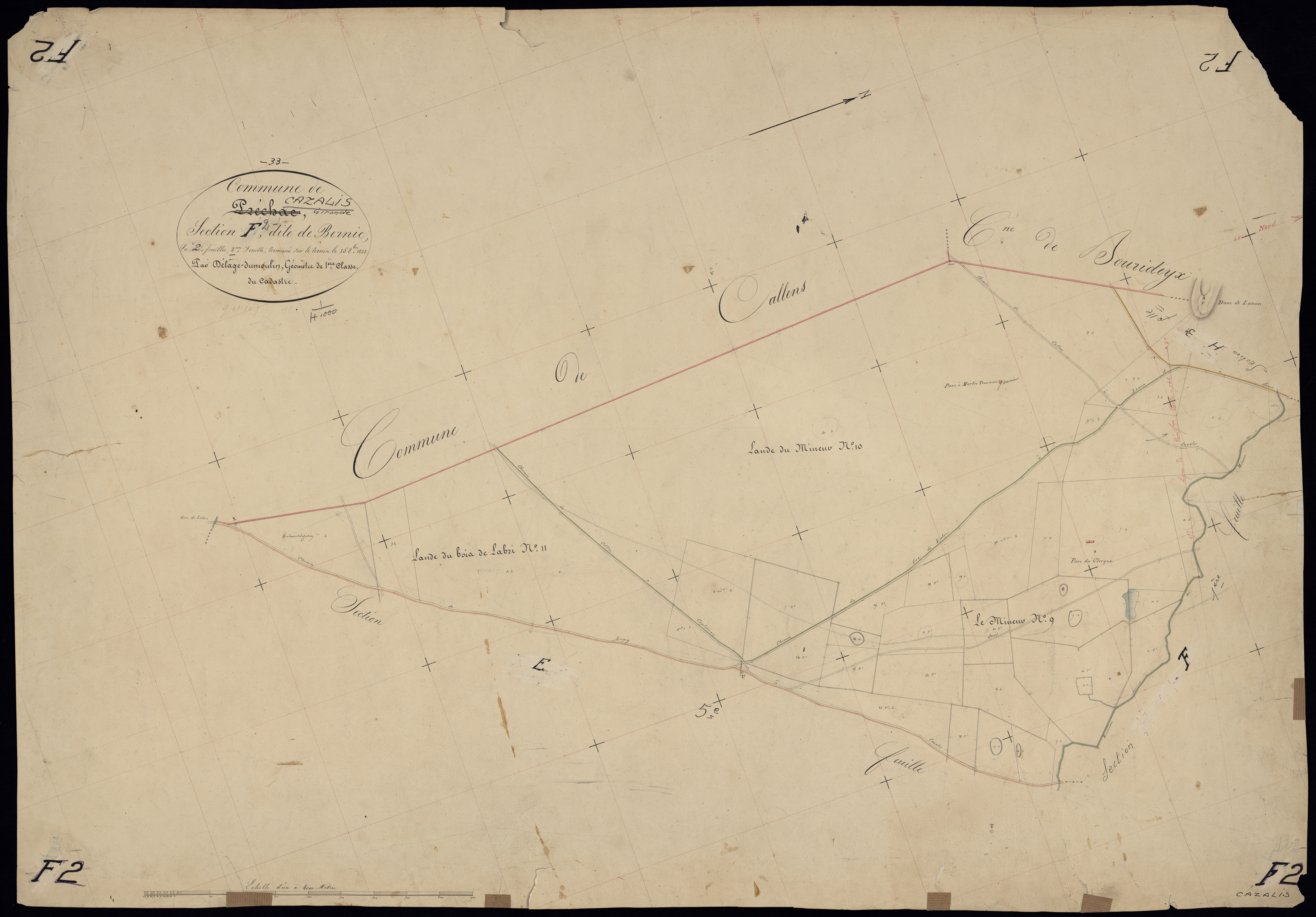 Cazalis - -Section F feuille 2 : Bernic