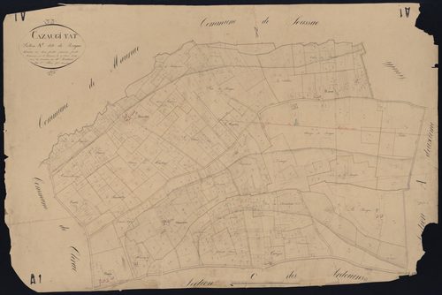 Cazaugitat - -Section A feuille 1 : Rayne