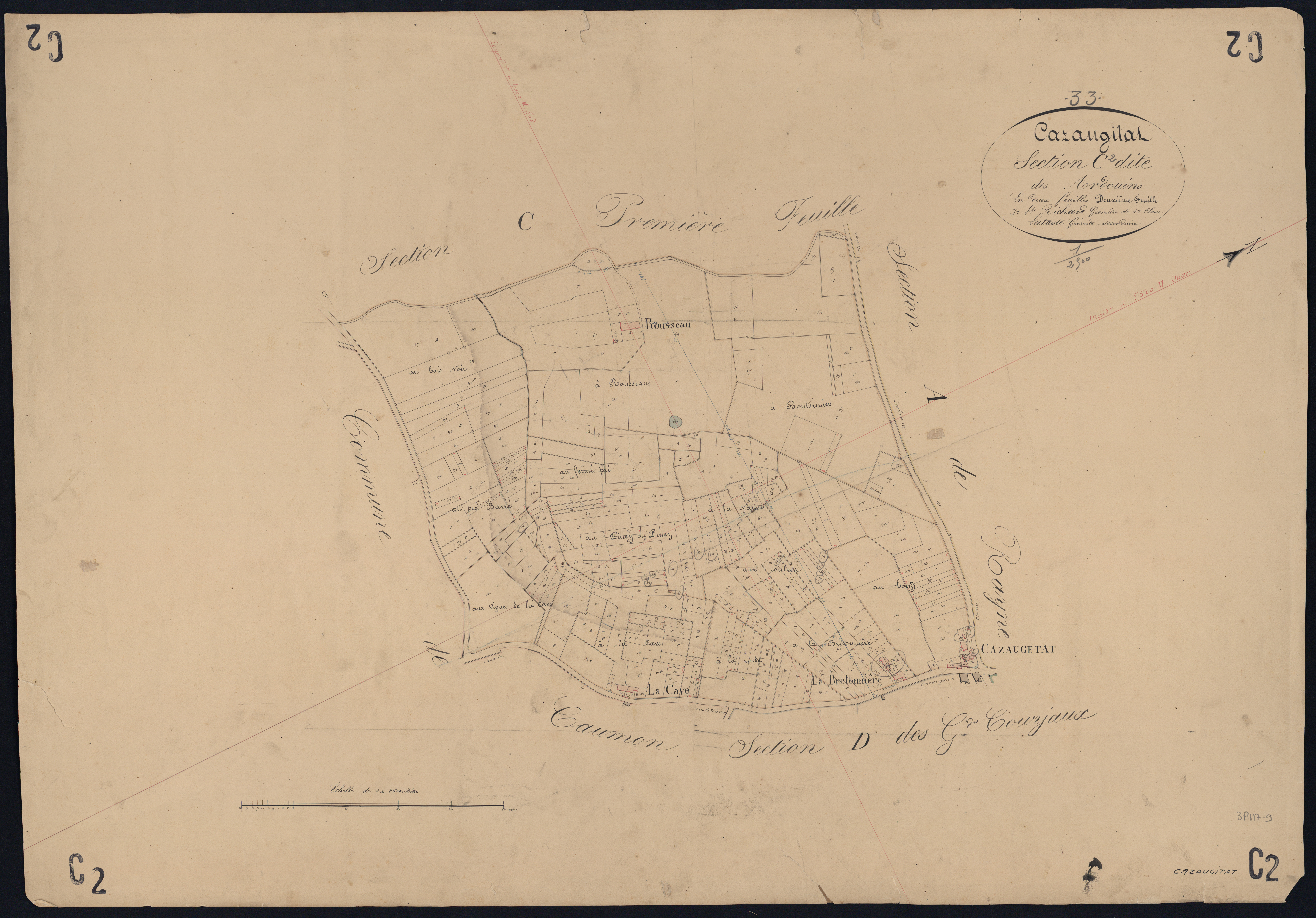 Cazaugitat - -Section C feuille 2 : Les Ardouins