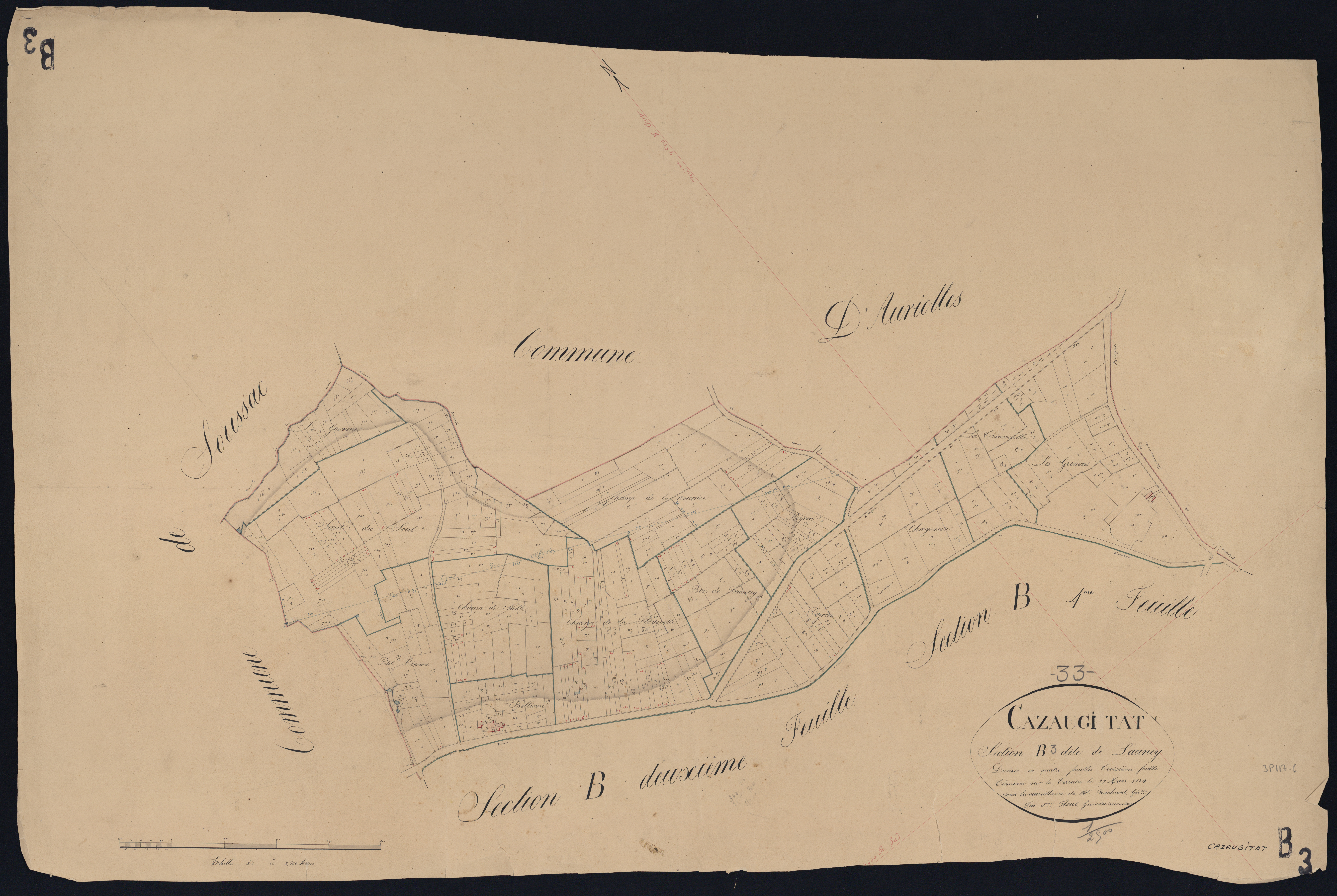 Cazaugitat - -Section B feuille 3 : Launay