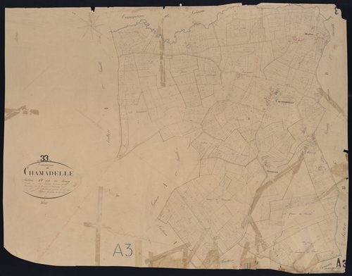 Chamadelle - -Section A feuille 3 : Le Bourg