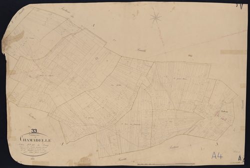 Chamadelle - -Section A feuille 4 : Le Bourg