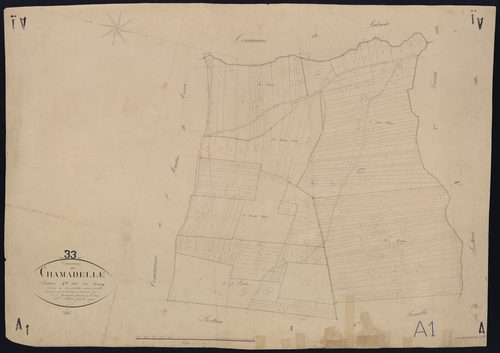Chamadelle - -Section A feuille 1 : Le Bourg