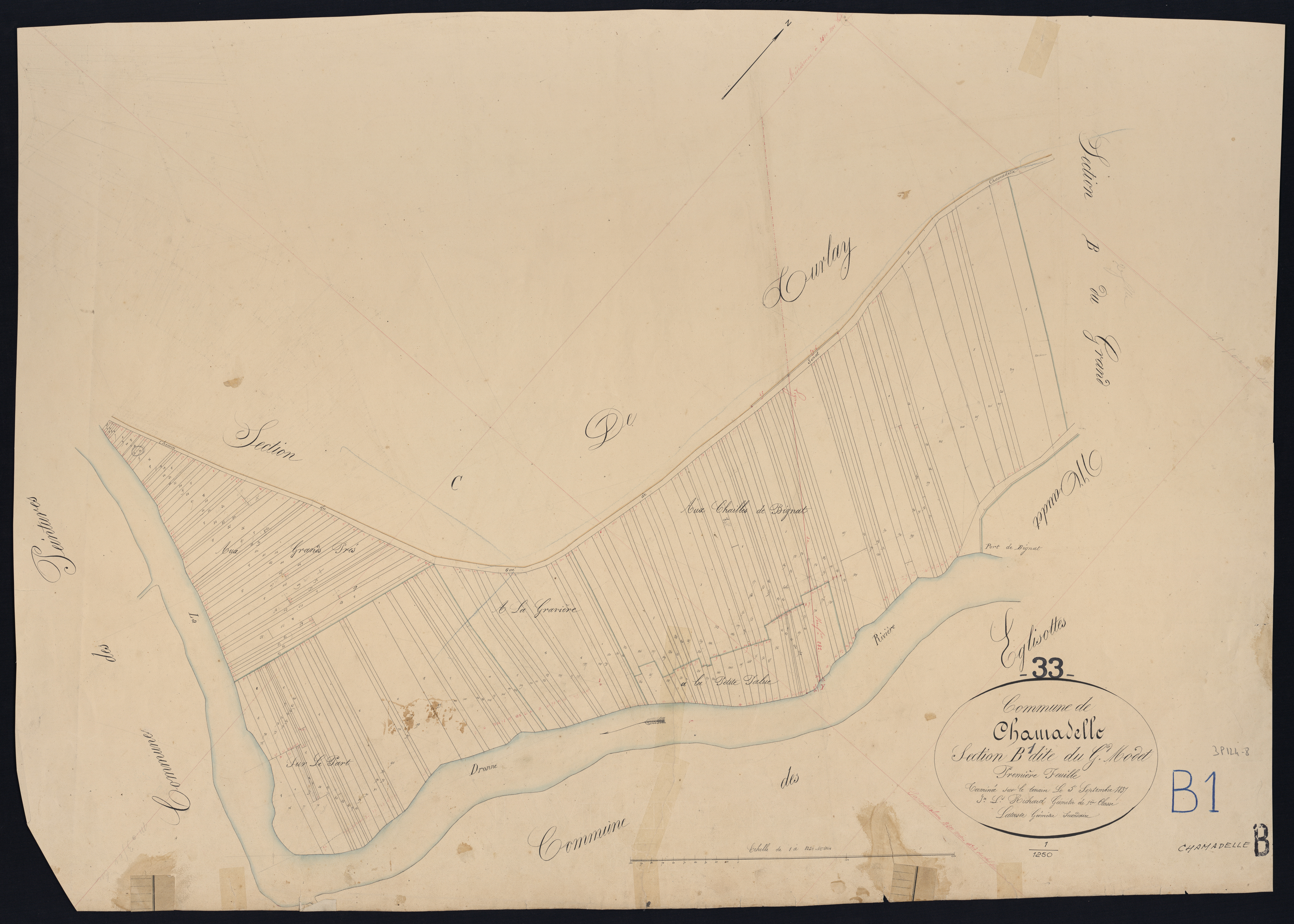 Chamadelle - -Section B feuille 1 : Grand-Maudet