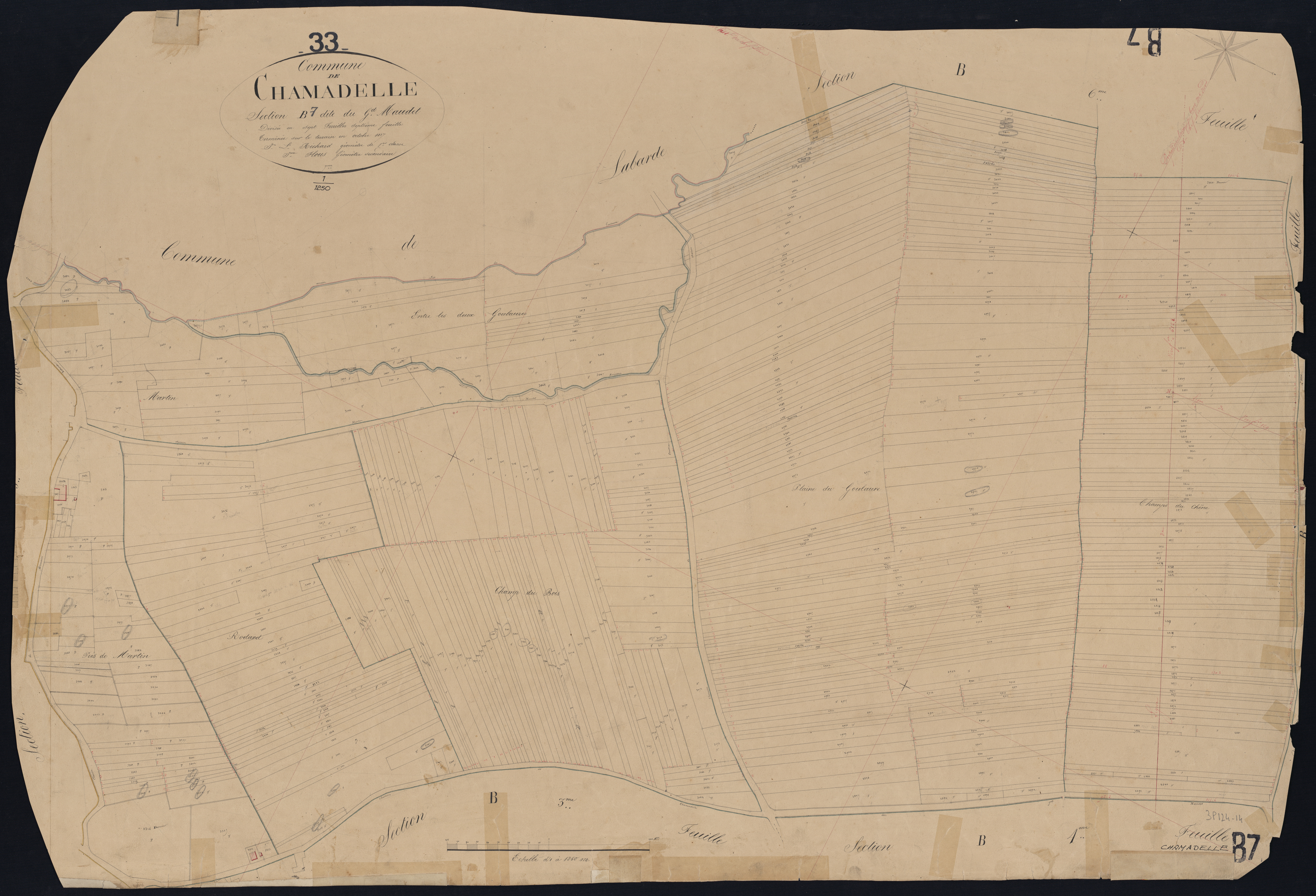 Chamadelle - -Section B feuille 7 : Grand-Maudet