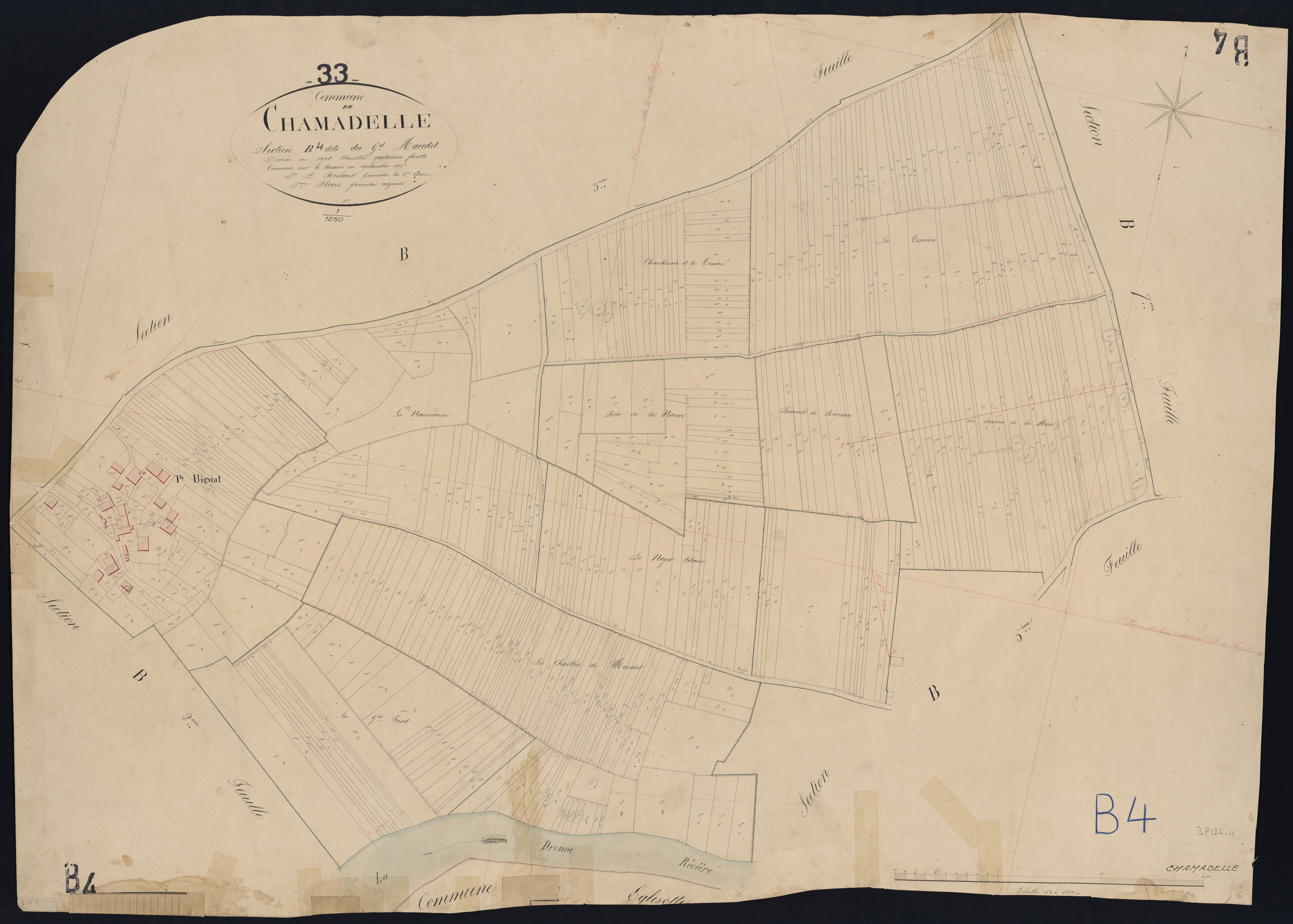 Chamadelle - -Section B feuille 4 : Grand-Maudet