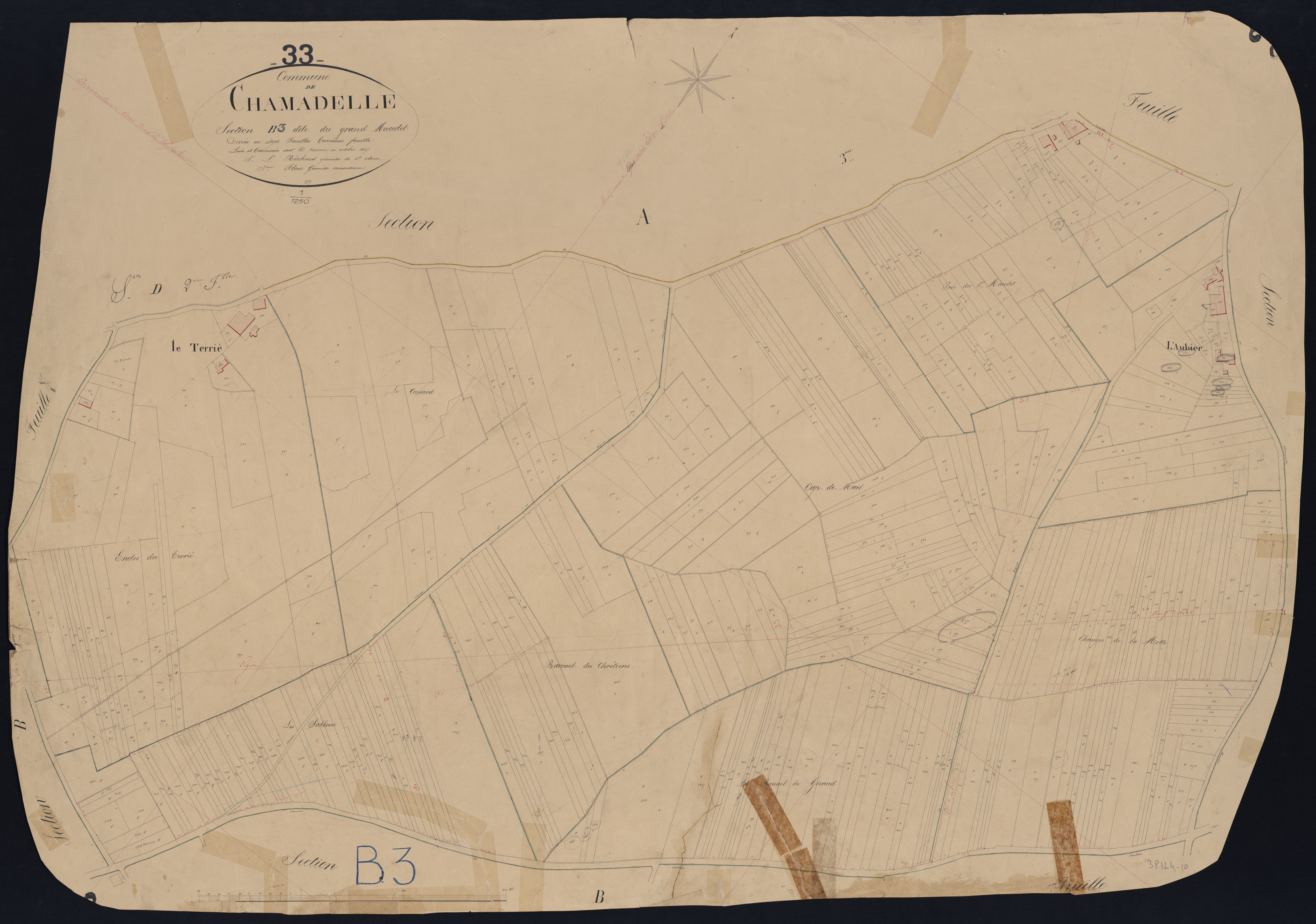 Chamadelle - -Section B feuille 3 : Grand-Maudet