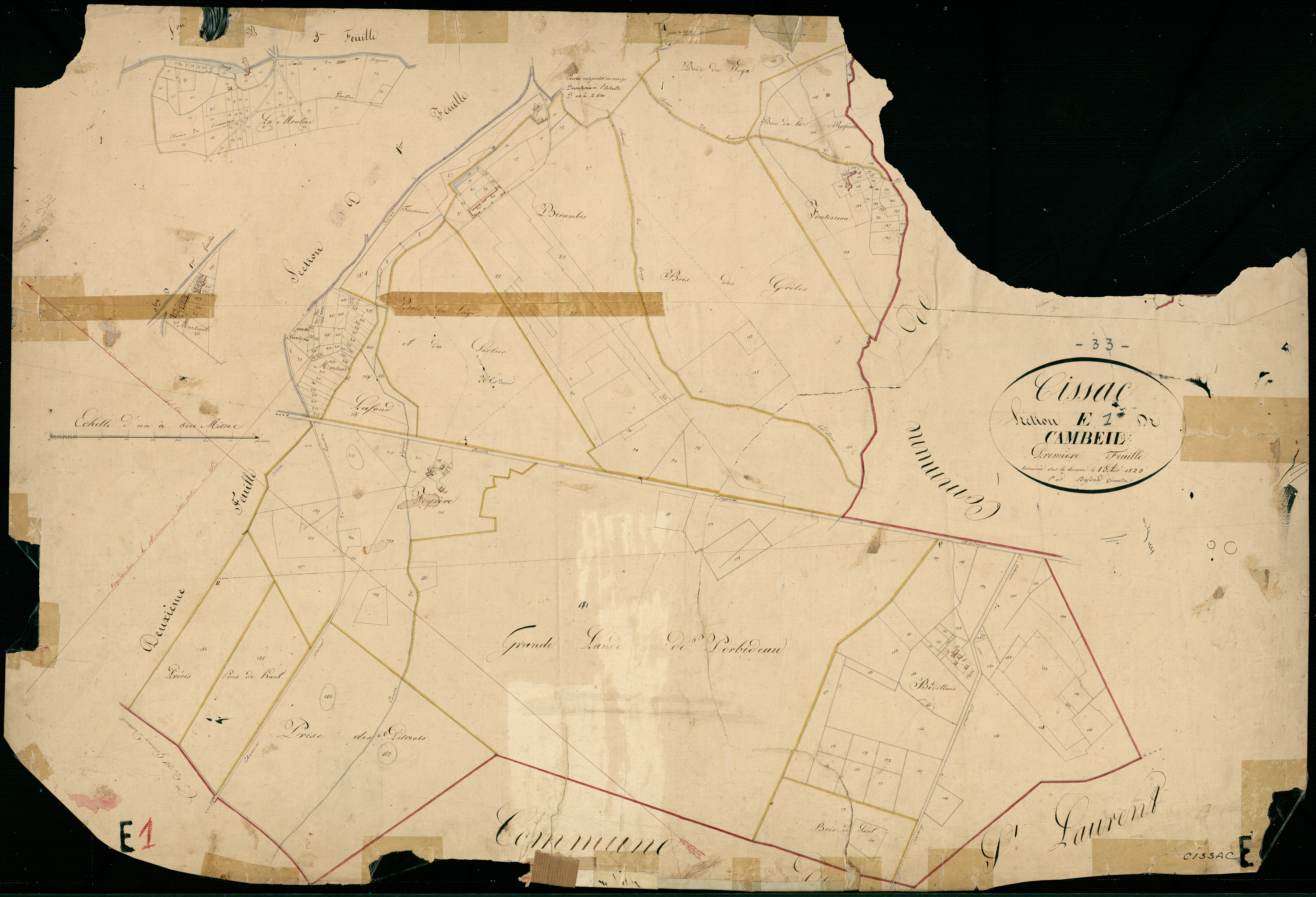 Cissac-Médoc - -Section E feuille 1 : Cambeil