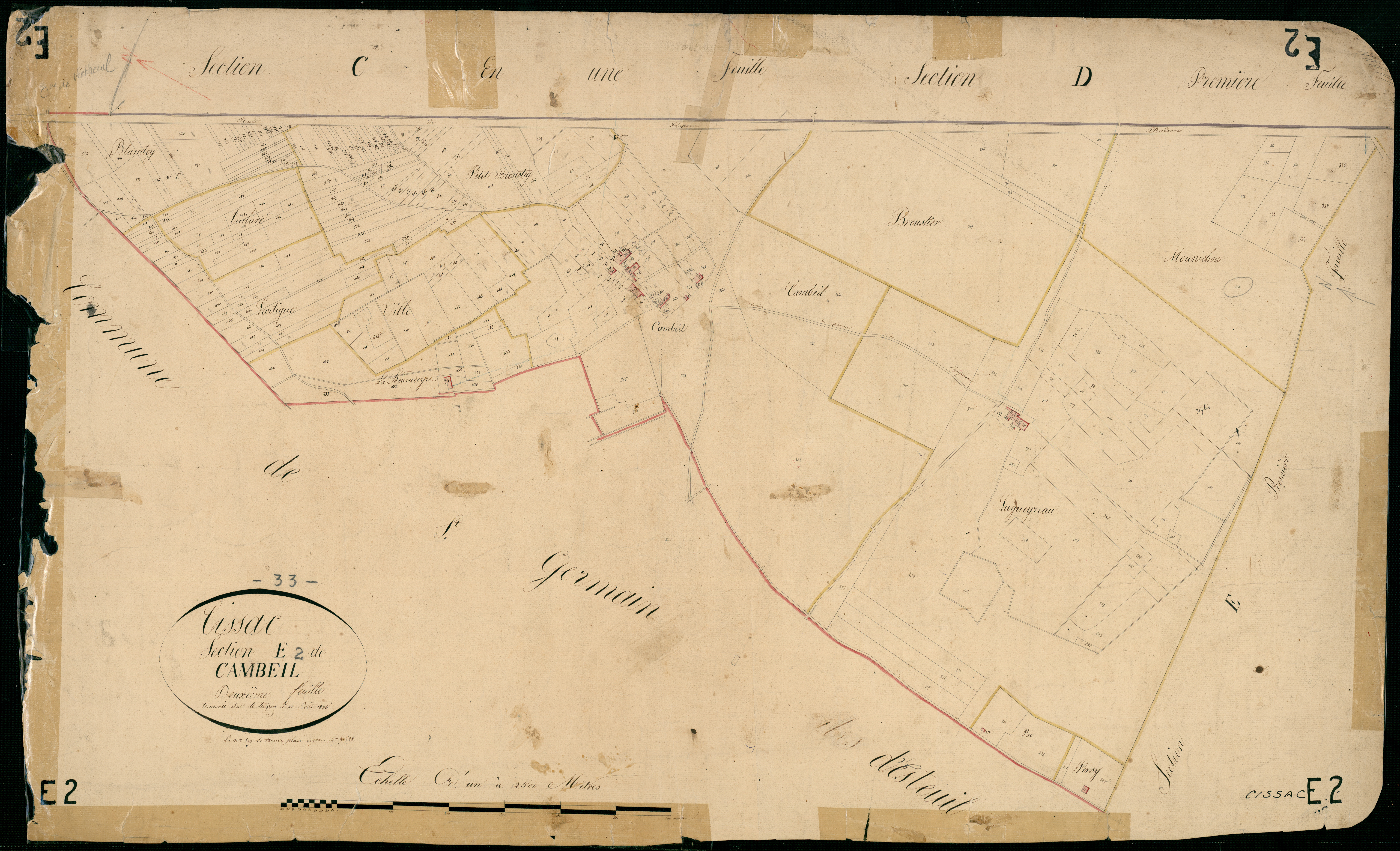 Cissac-Médoc - -Section E feuille 2 : Cambeil