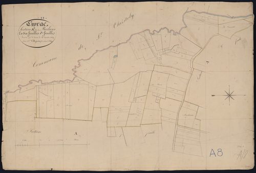 Civrac-de-Blaye - -Section A feuille 8 : Les Berlans