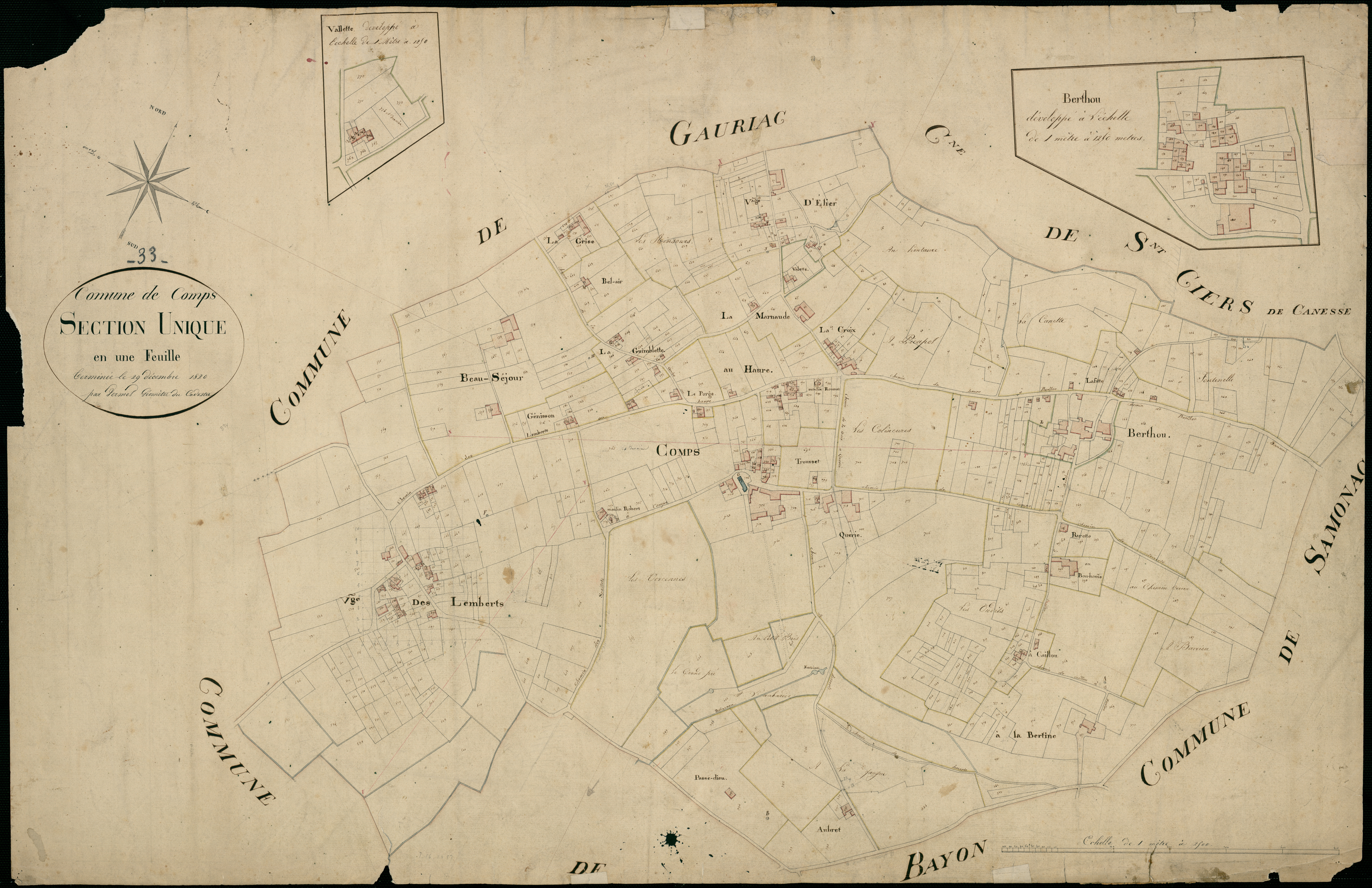 Comps - -Section A feuille unique :